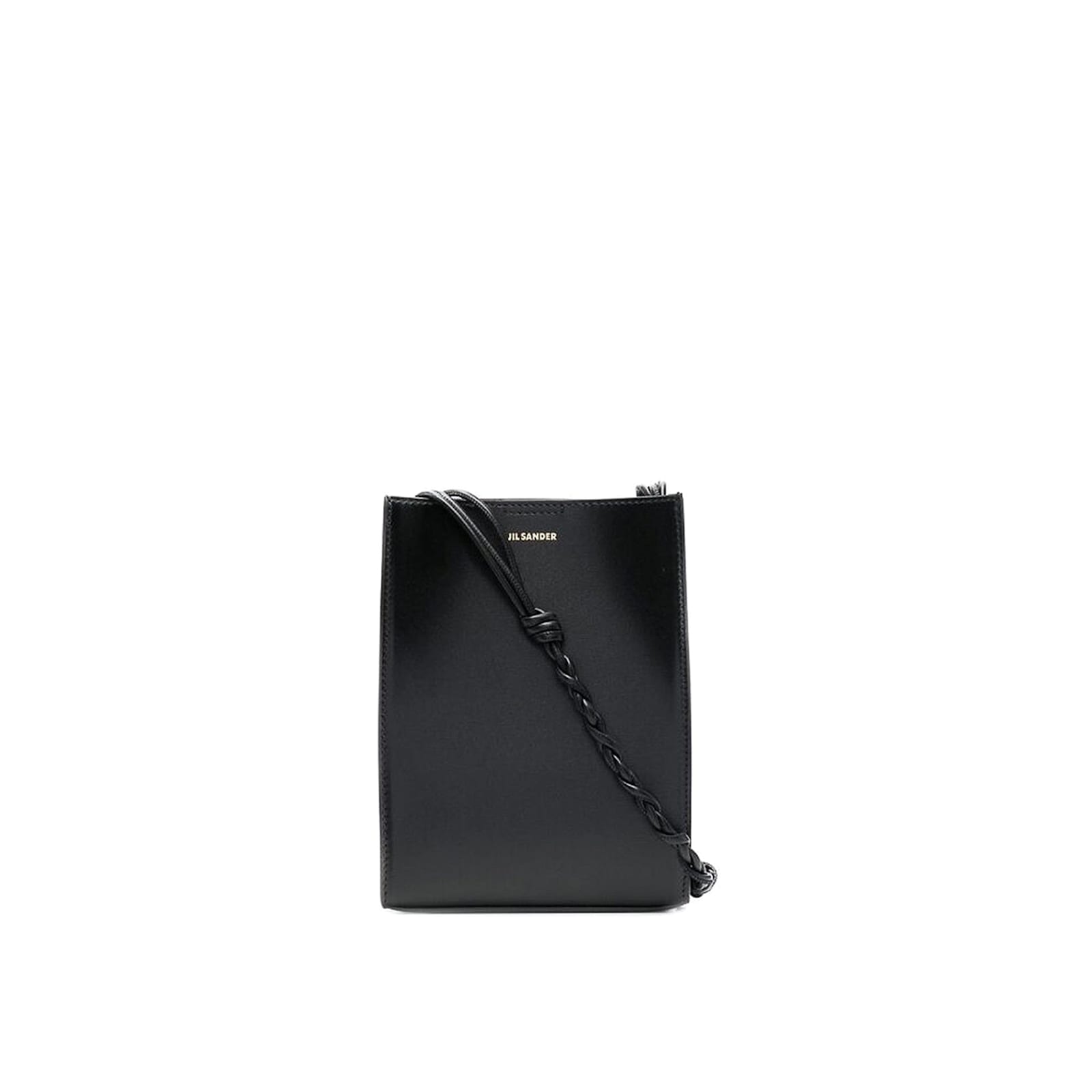 Shop Jil Sander Leather Shoulder Bag In Black