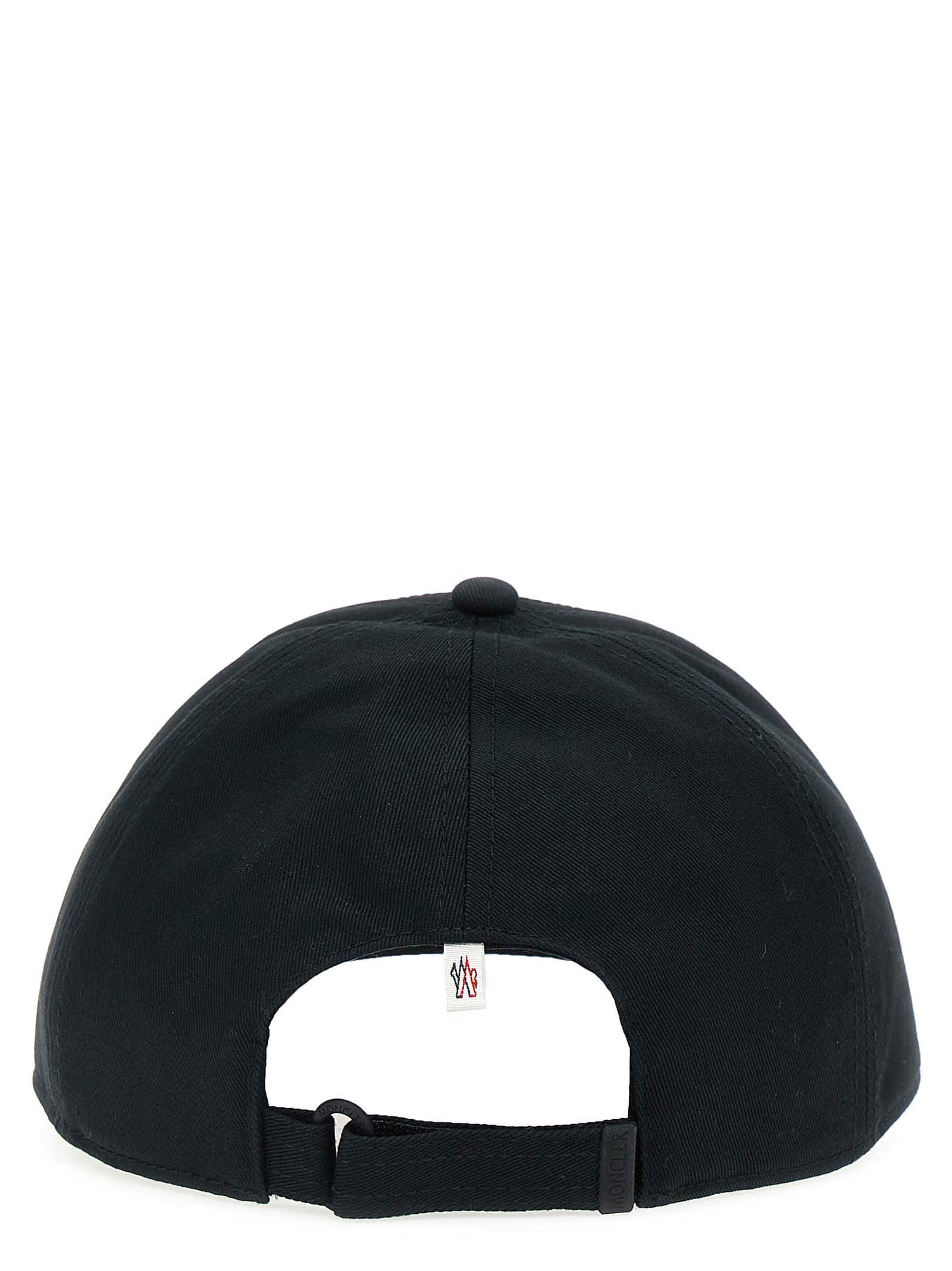 Shop Moncler Logo Embroidery Cap In Black