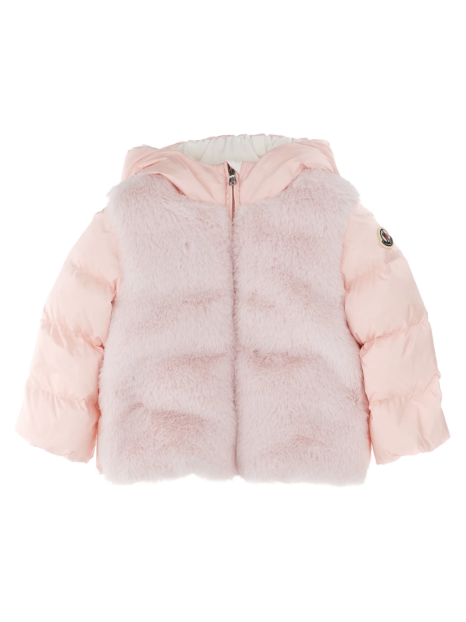 Moncler Babies' Natas Down Jacket In Pink