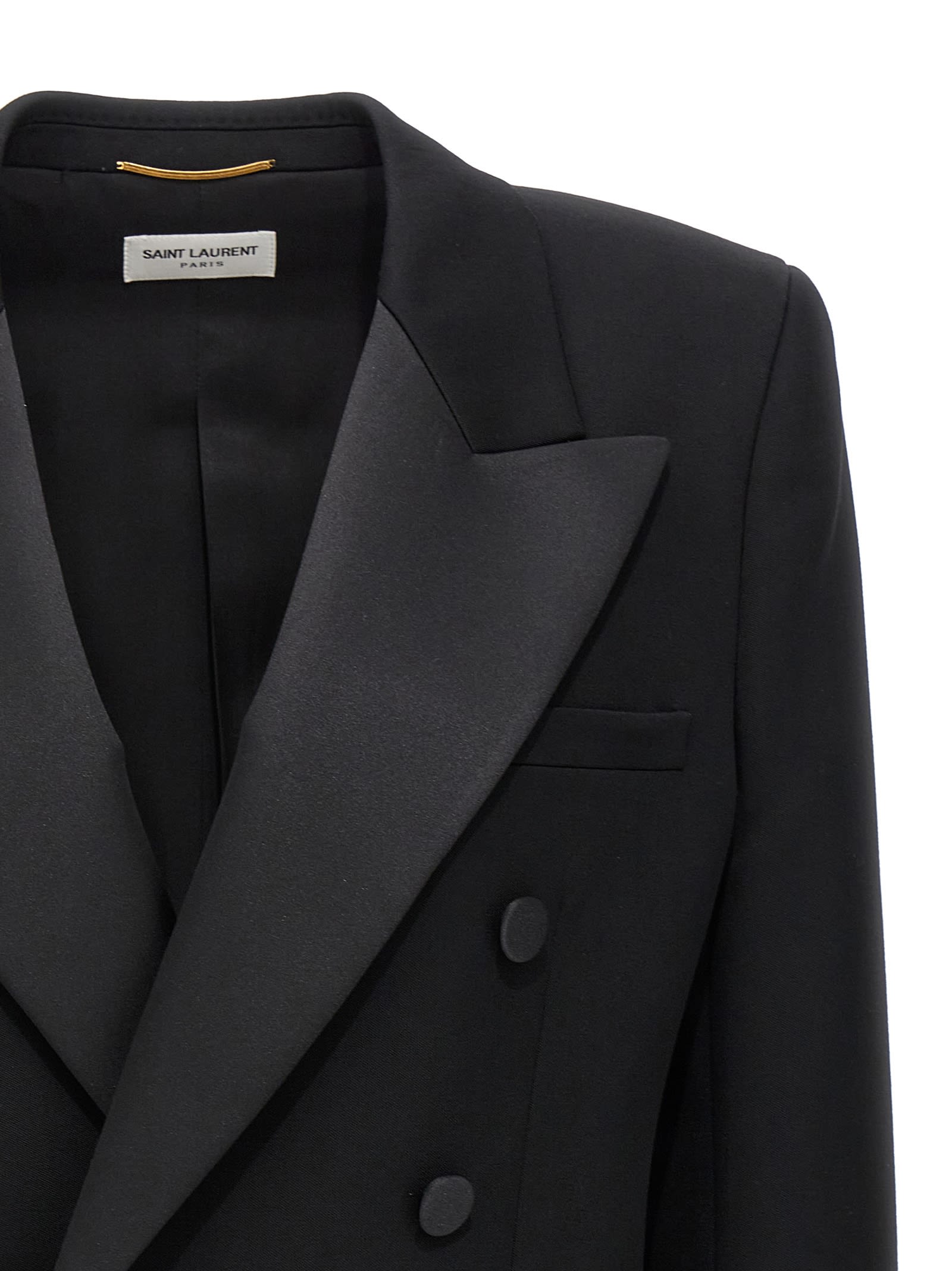 Saint Laurent Leger Armure Blazer And Suits In Noir