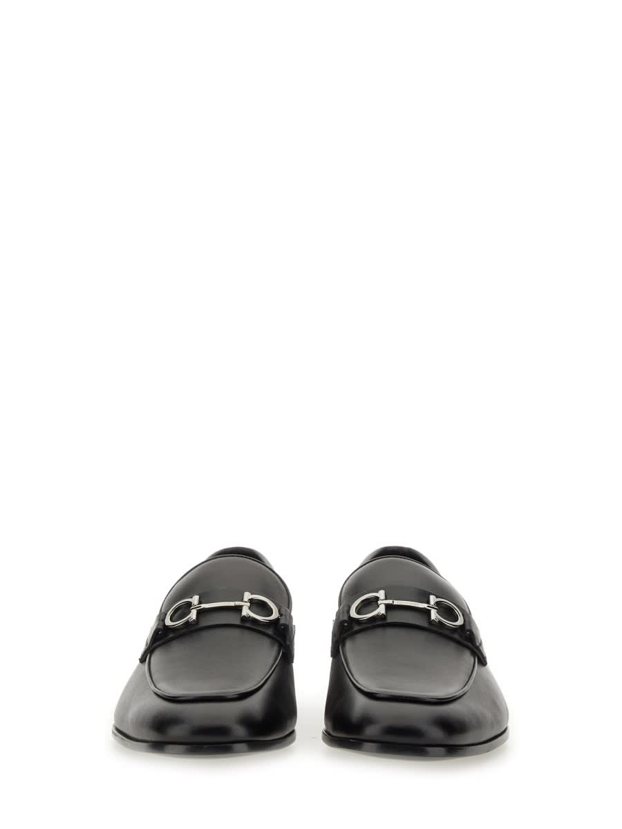 Ferragamo Gancini Ornament Calfskin Mule Loafers