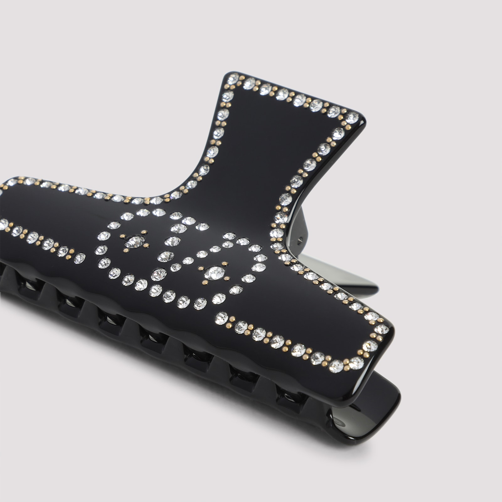 Valentino Hair Accessories Rhinestone Embellishments In Black