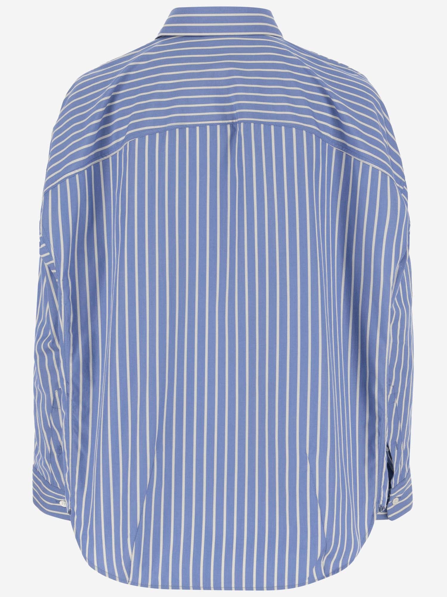 Shop Dries Van Noten Cotton Shirt With Striped Pattern In Red