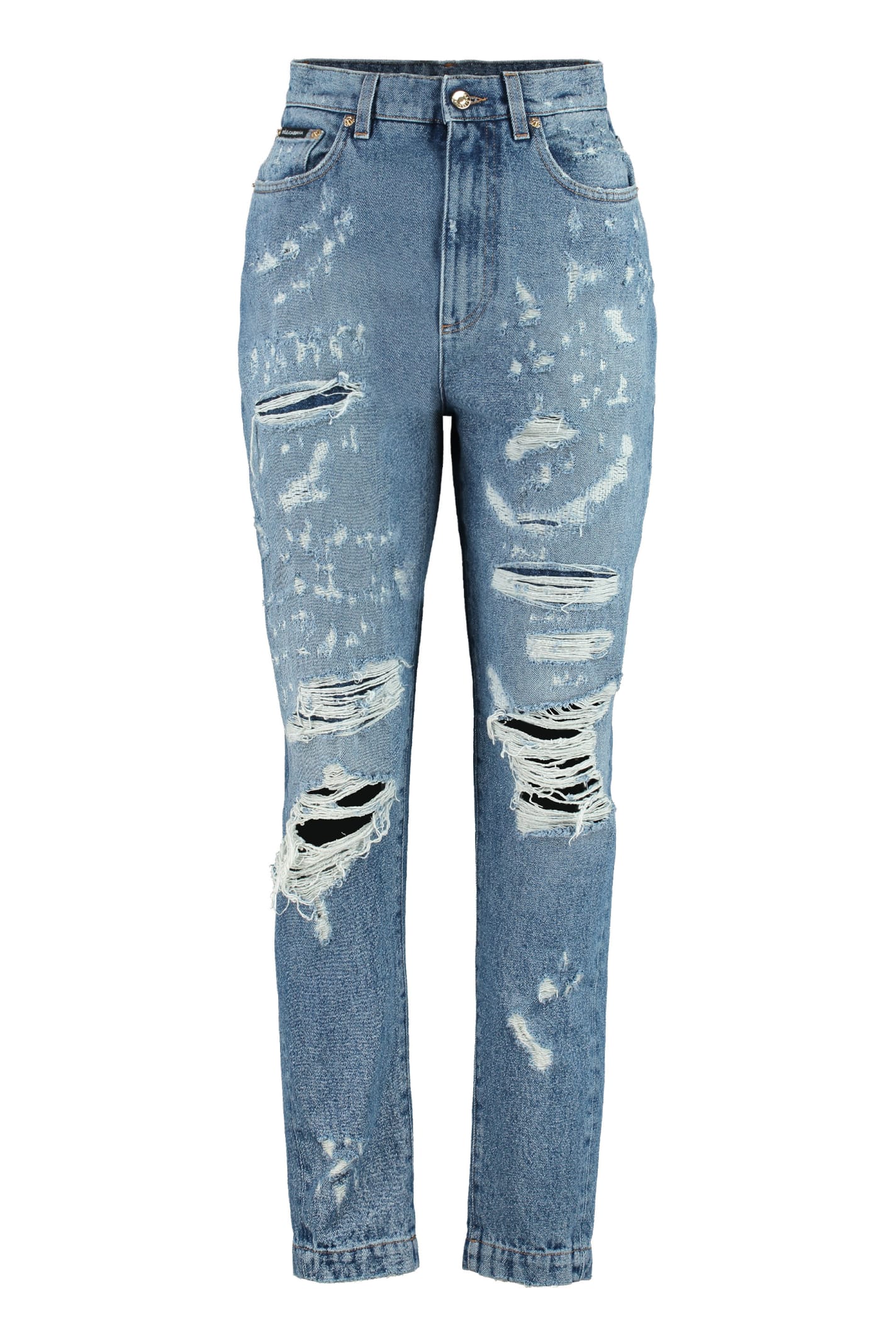 Dolce & Gabbana Amber Worn-out Details Jeans In Denim