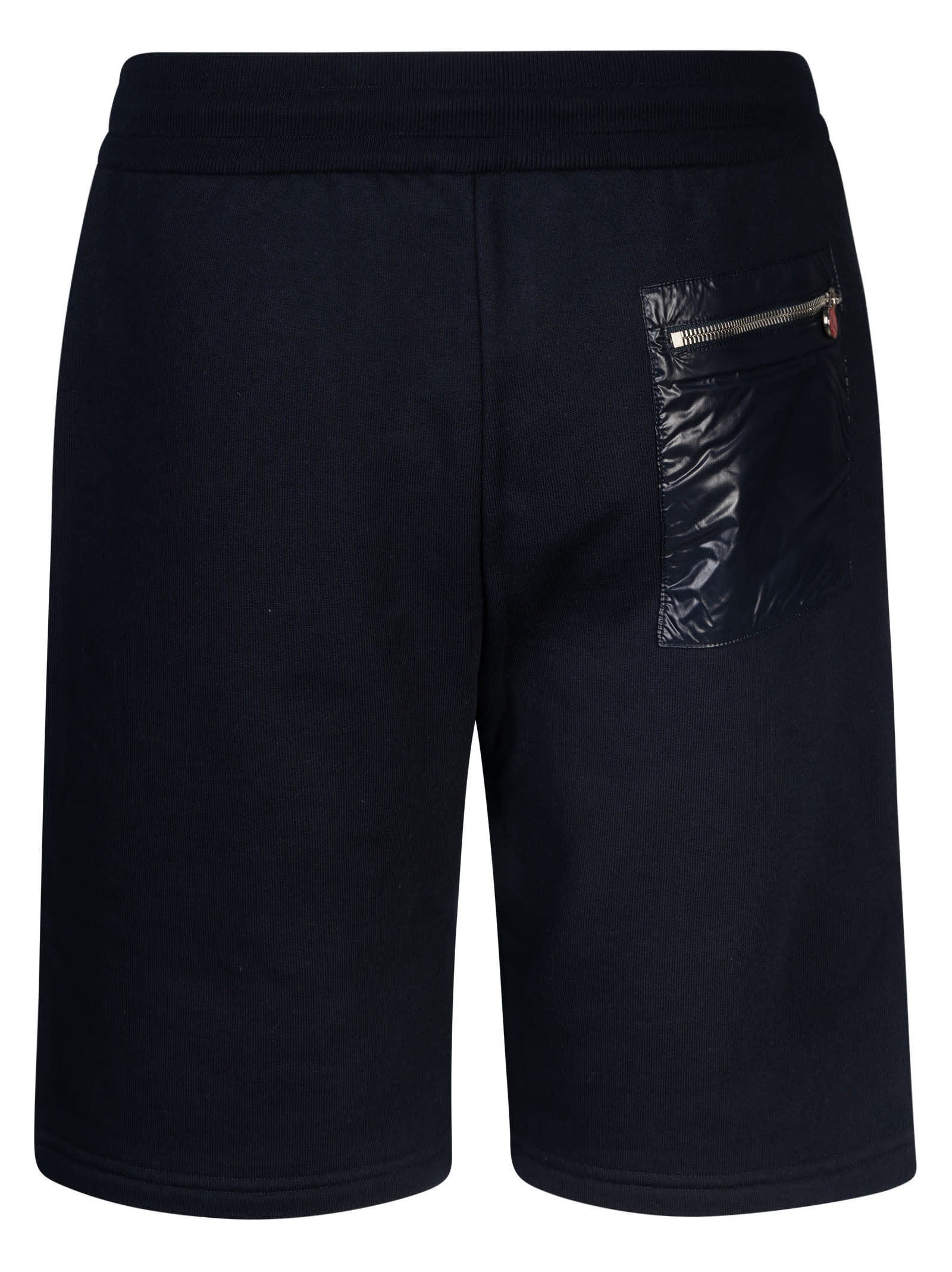 Shop Kiton Elastic Drawstring Waist Shorts In Navy Blue