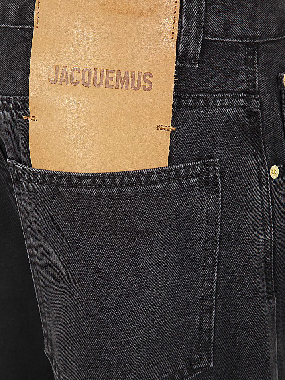 Shop Jacquemus Le De-nîmes Large Wide Leg Jeans In Black