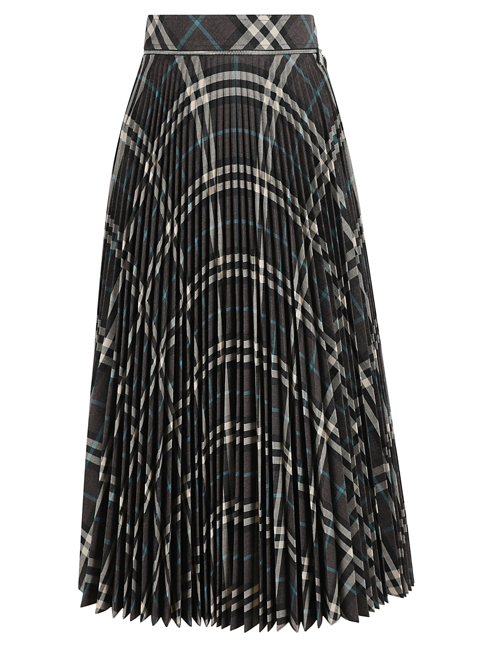 Shop Burberry Checked Pleated Skirt In Snug Ip Check