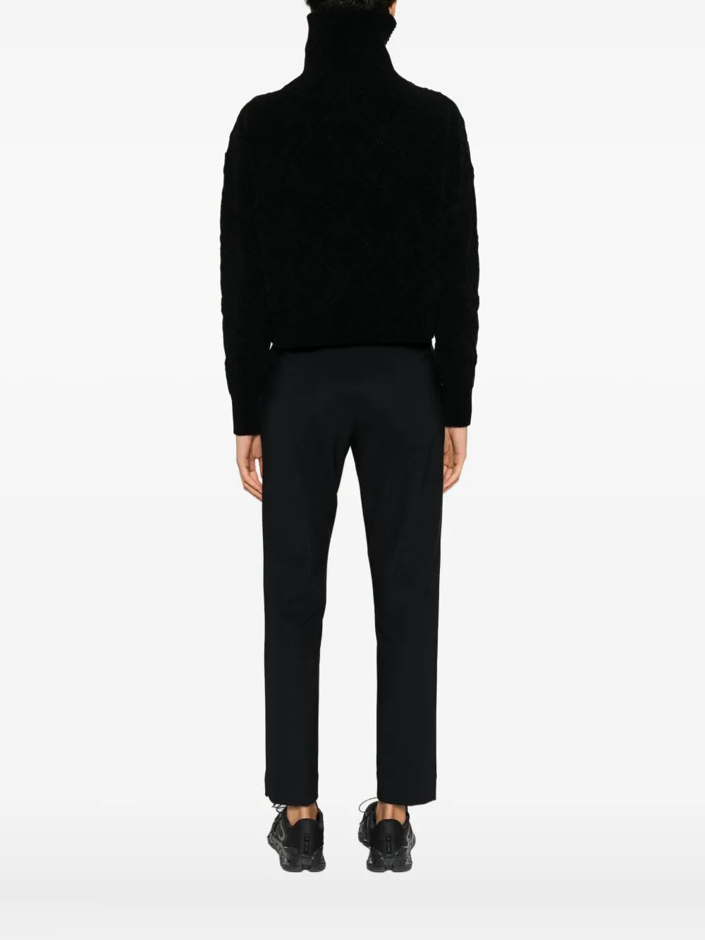 Rrd - Roberto Ricci Design Velvet Fish Volcano Wom Knit In Black