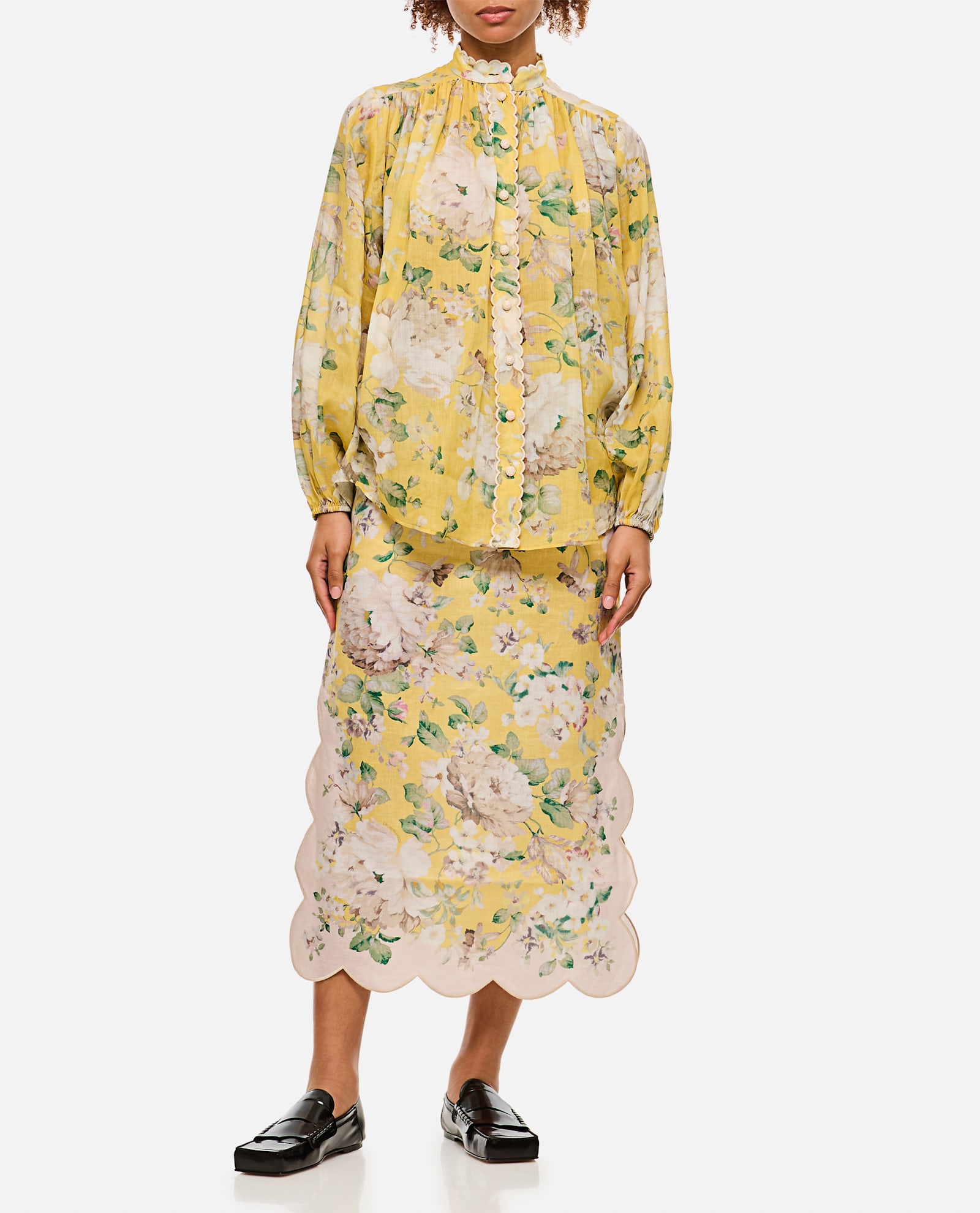 Zimmermann Acacia Bluse In Yellow