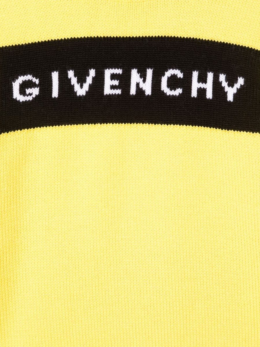 Givenchy Intarsia-logo Crewneck Sweater In Yellow