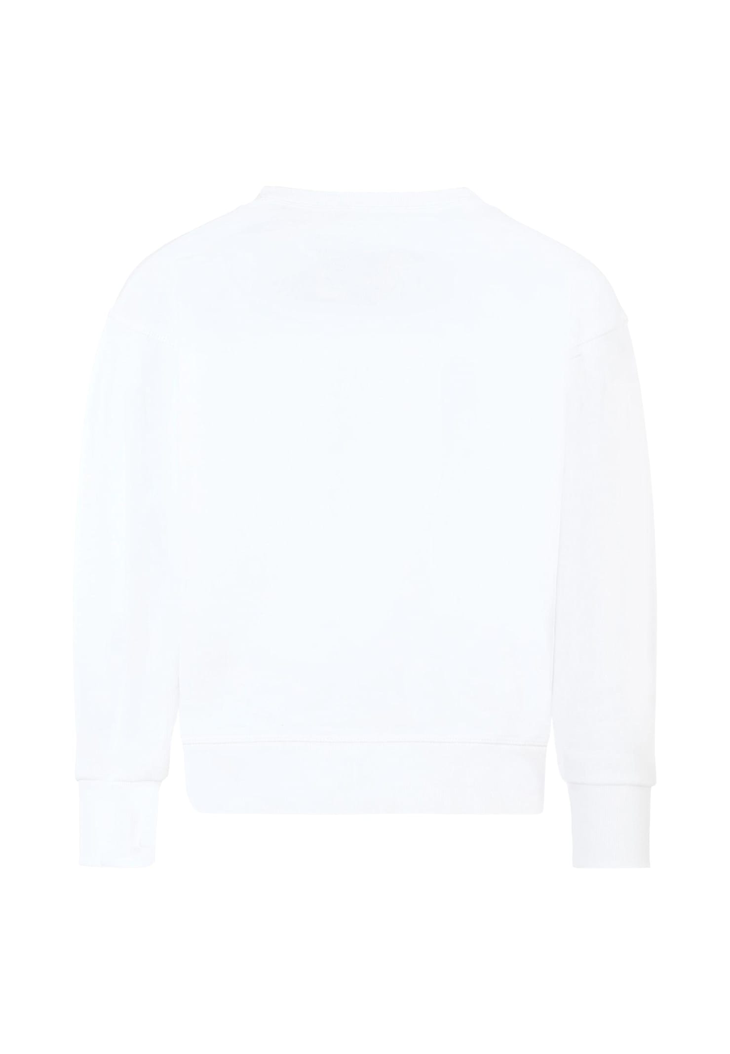 Dsquared2 Kids Maple Leaf Logo Sweatshirt In White