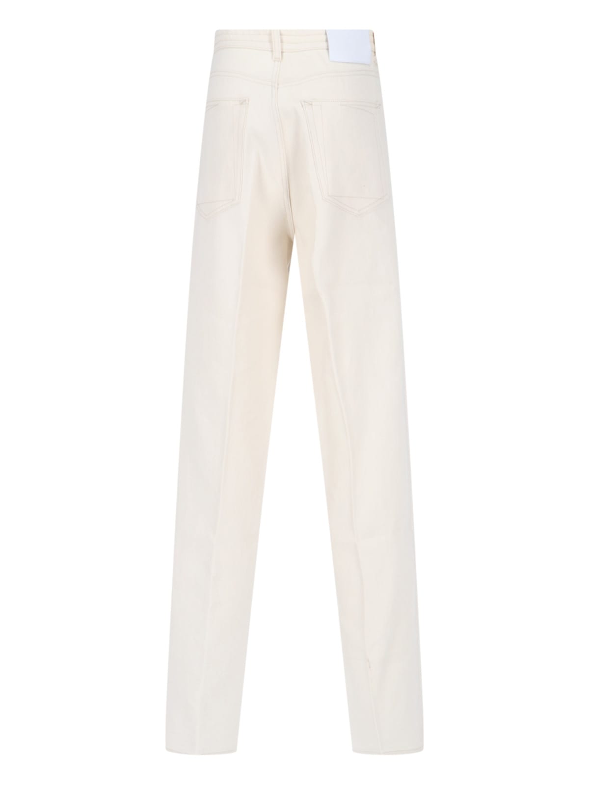 Shop Setchu Straight Jeans In Crema