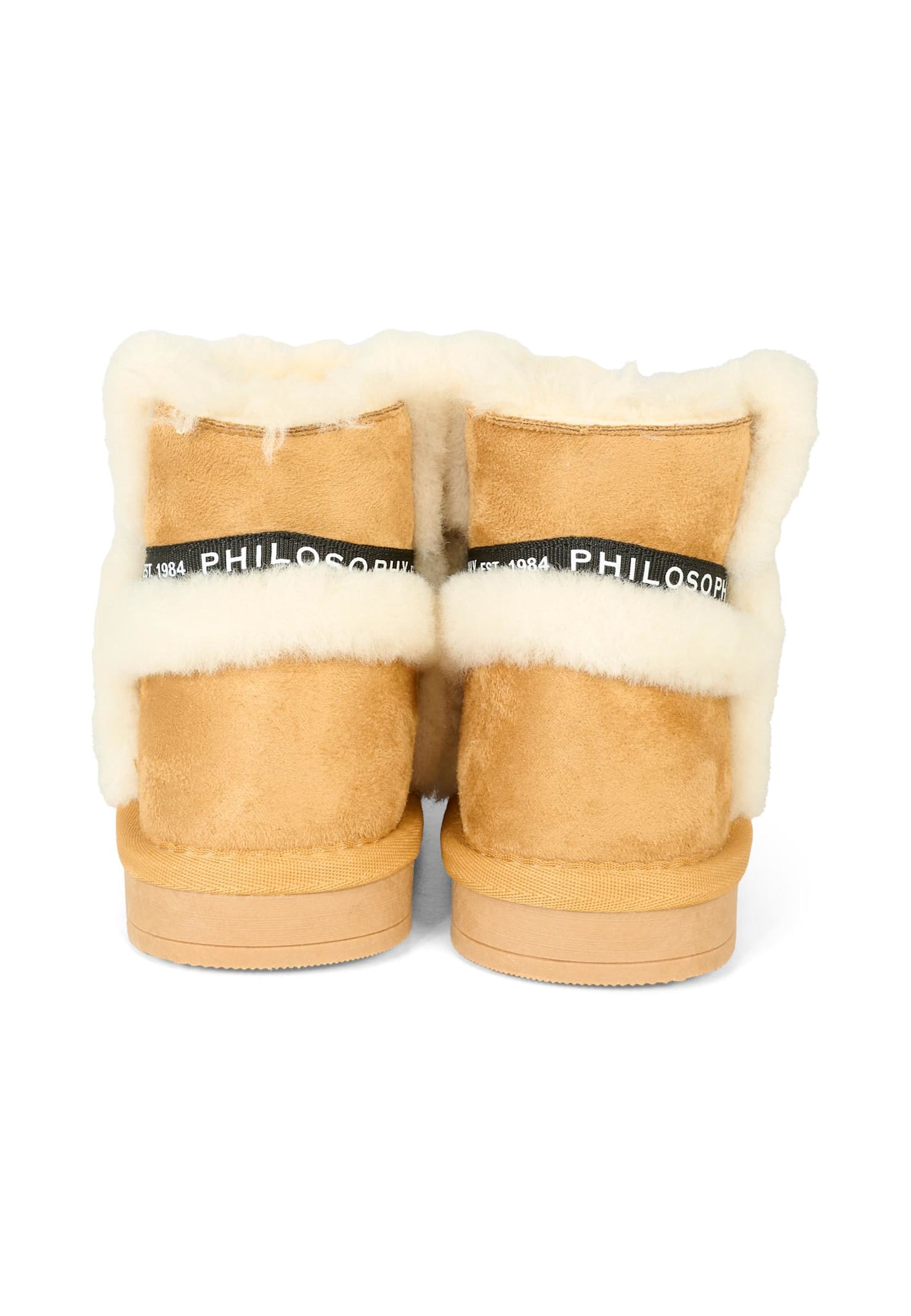 Philosophy Di Lorenzo Serafini Beige Boots For Girl With Logo In Brown