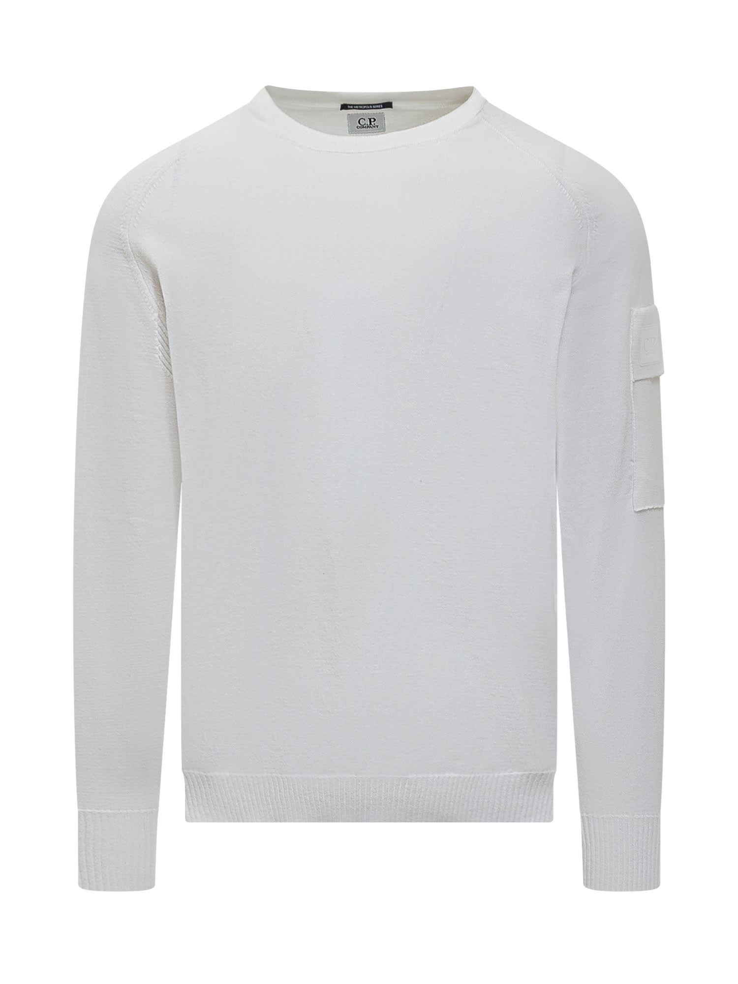 C.p. Company Metropolis Sweater In White