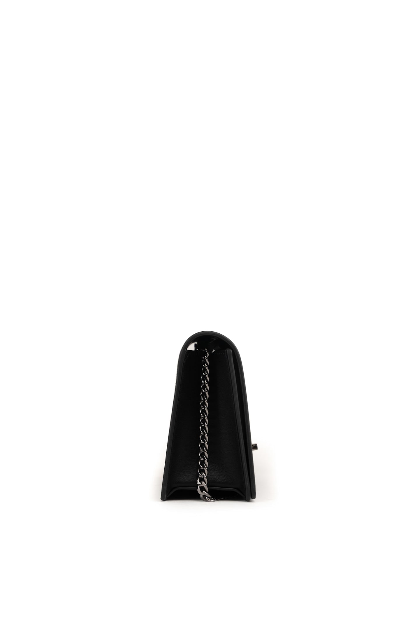 Shop Elisabetta Franchi Shoulder Bag With Logo Walker In Nero