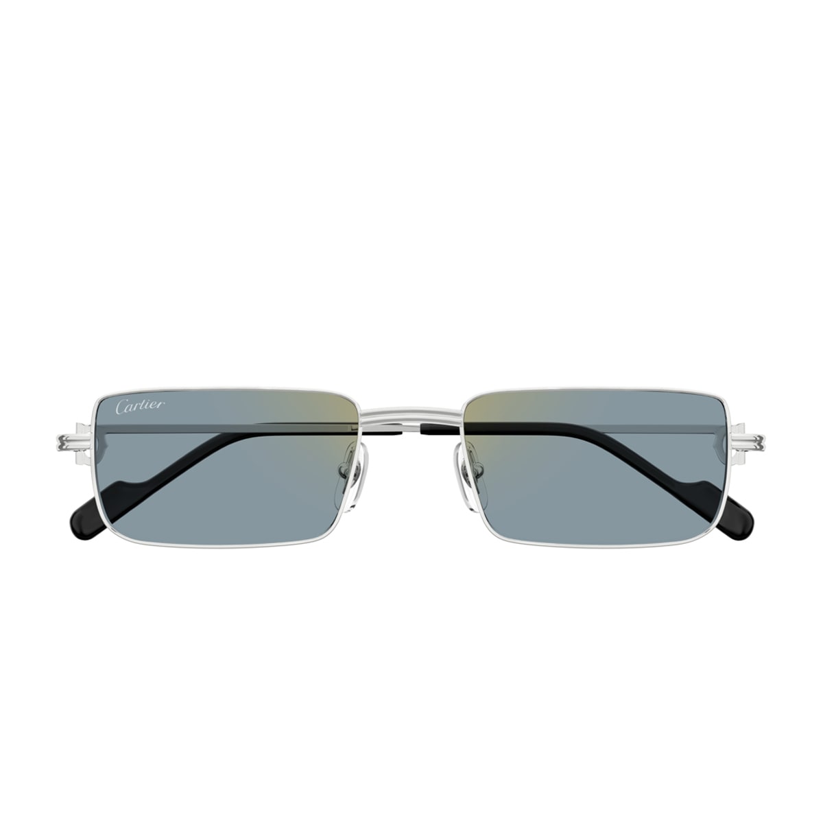 Cartier Ct0501s Premie Re De  008 Silver Light Blue Sunglasses In Argento