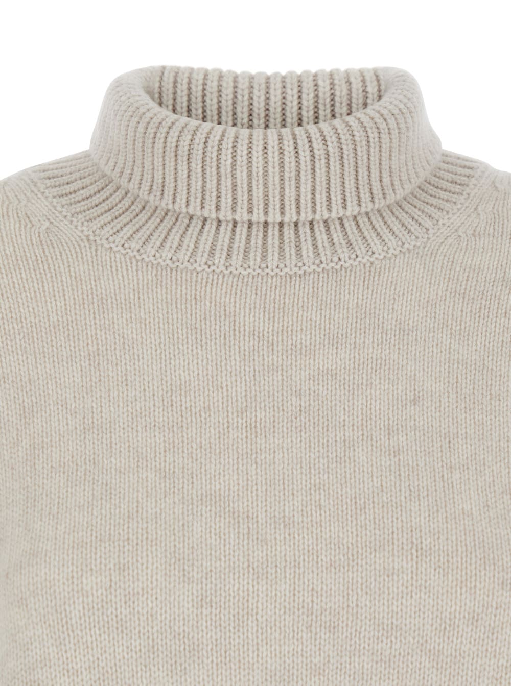 Lisa Yang Heidi White Turtleneck Knit Sweater In Cashmere Woman In White