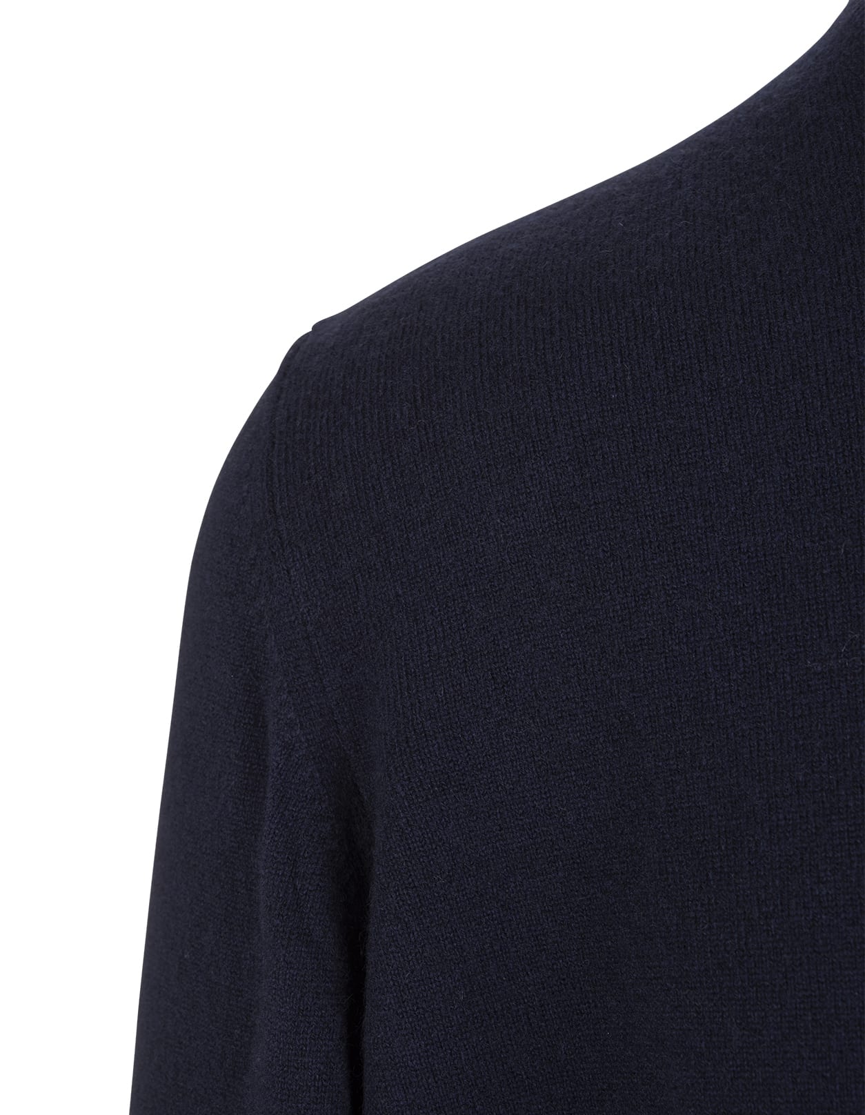 Shop Fedeli Dark Blue Cashmere Round-neck Pullover