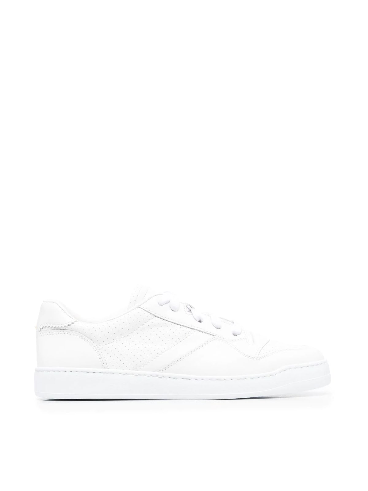 Doucal's Man Sneakers Cream Size 12 Leather In Chiffon White