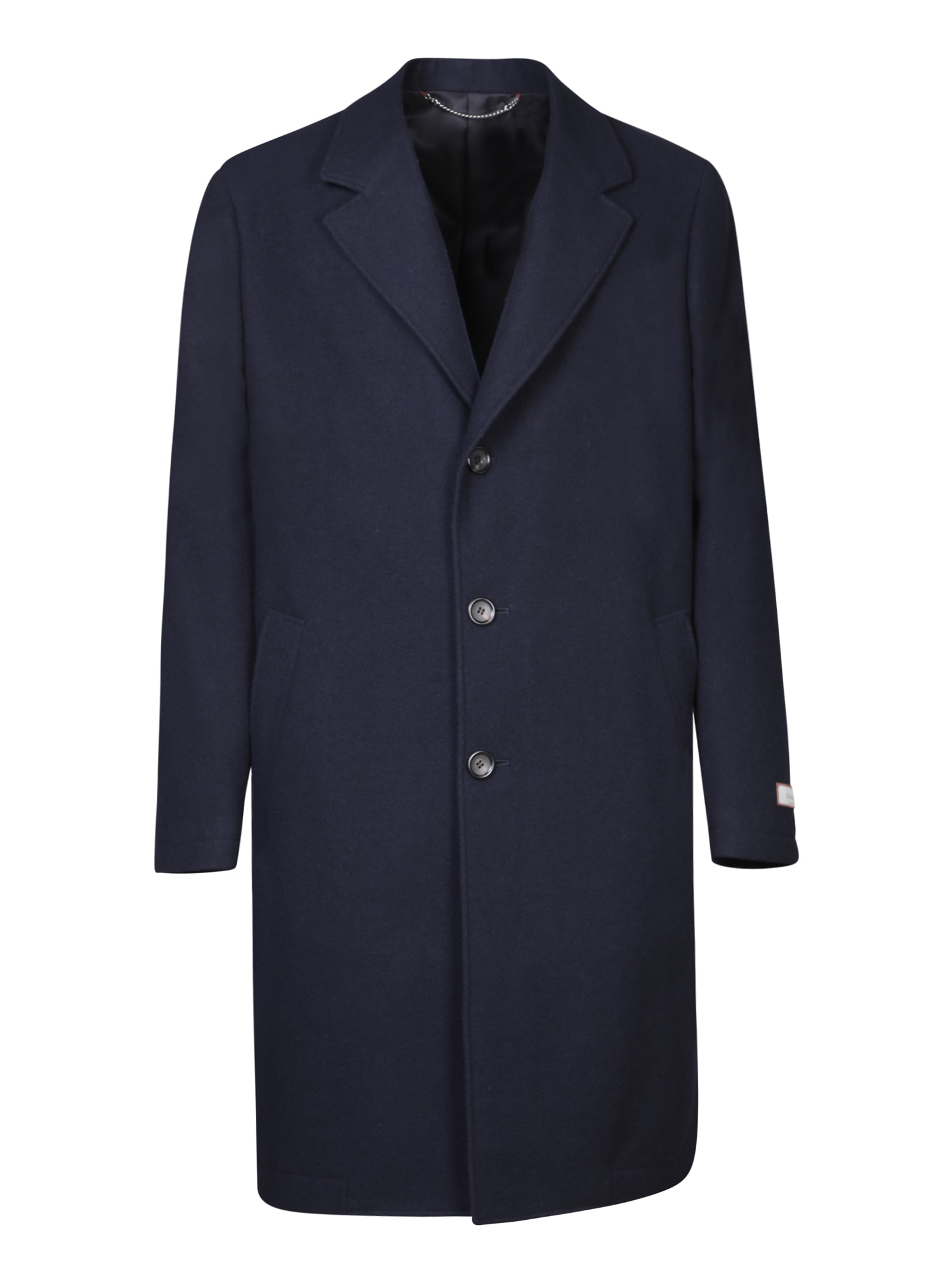 Blue Wool And Cashmere Coat