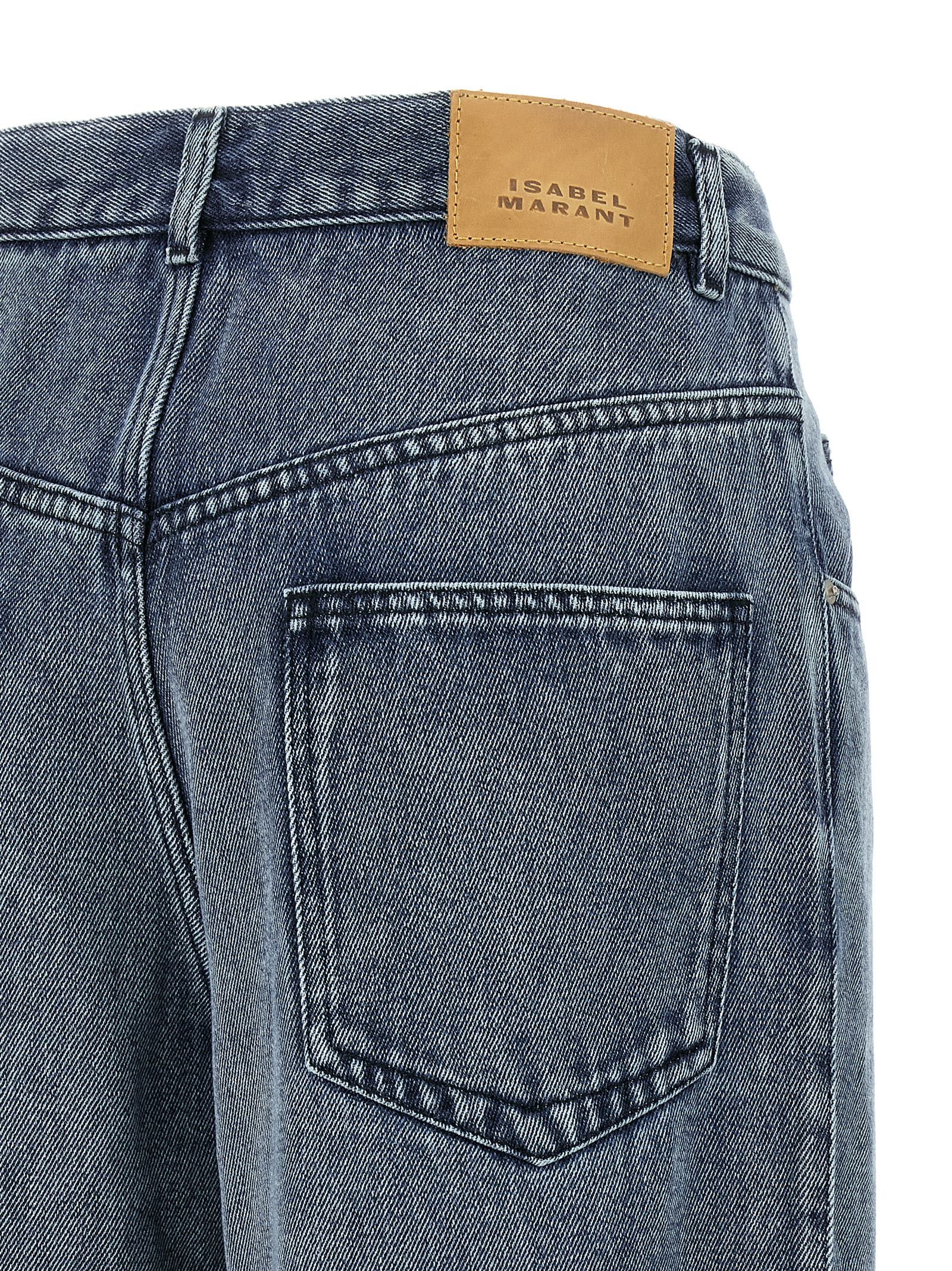 Isabel Marant High-waisted Straight Blue Jeans In Blue
