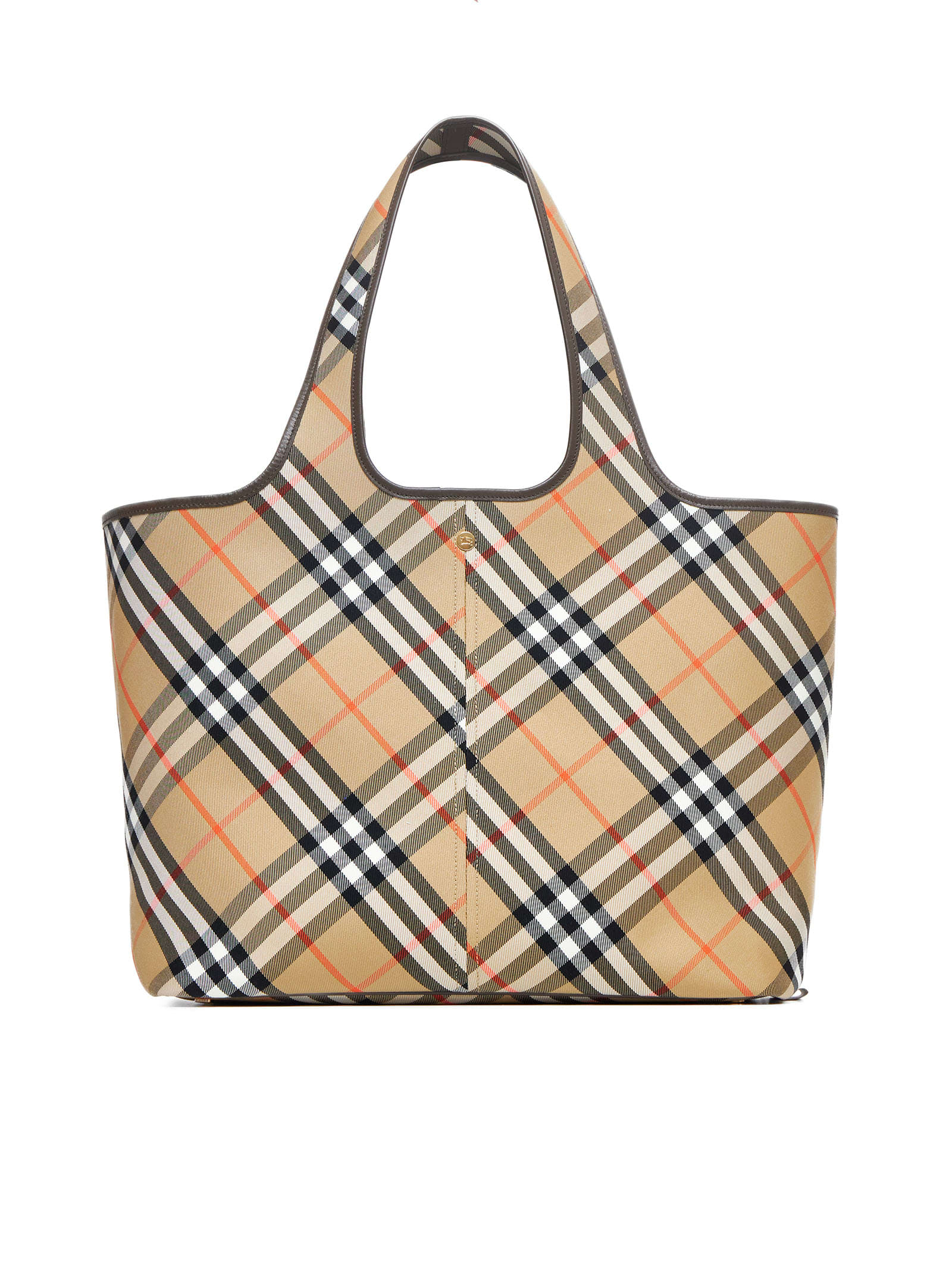 Shop Burberry Tote In Sand