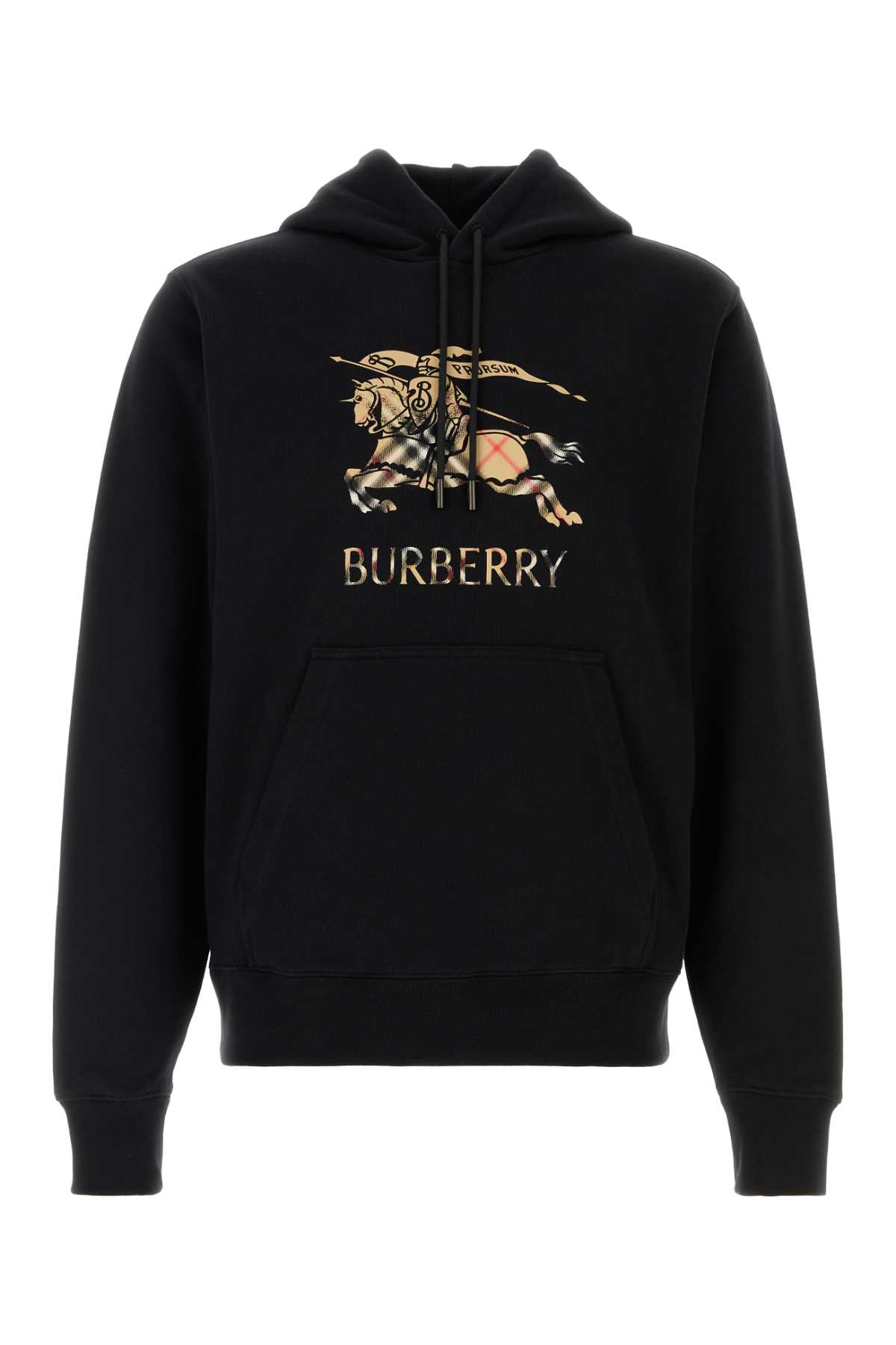 Sudadera con capucha de punto de algodón Burberry