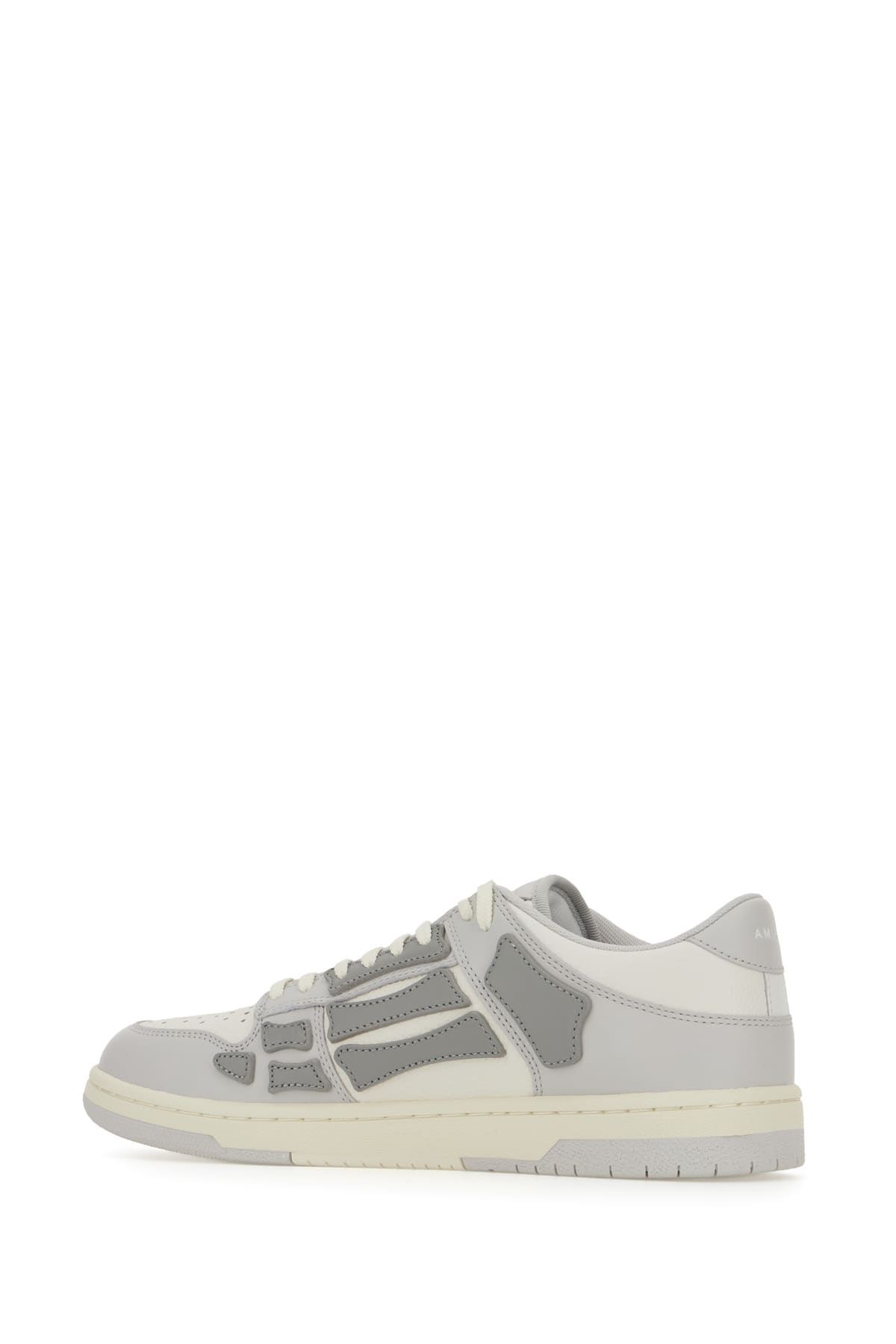 Shop Amiri Multicolor Leather Skel Top Sneakers In Grey