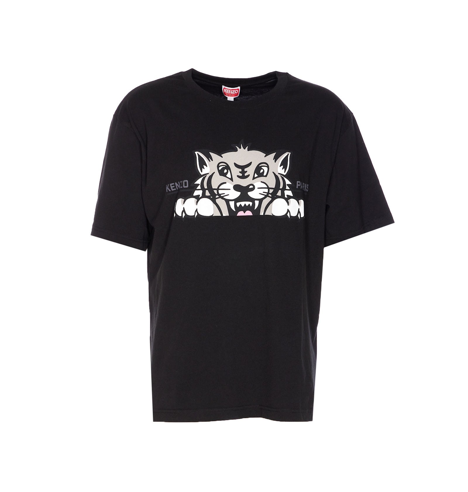 Happy Tiger Embroidered Oversize T-shirt