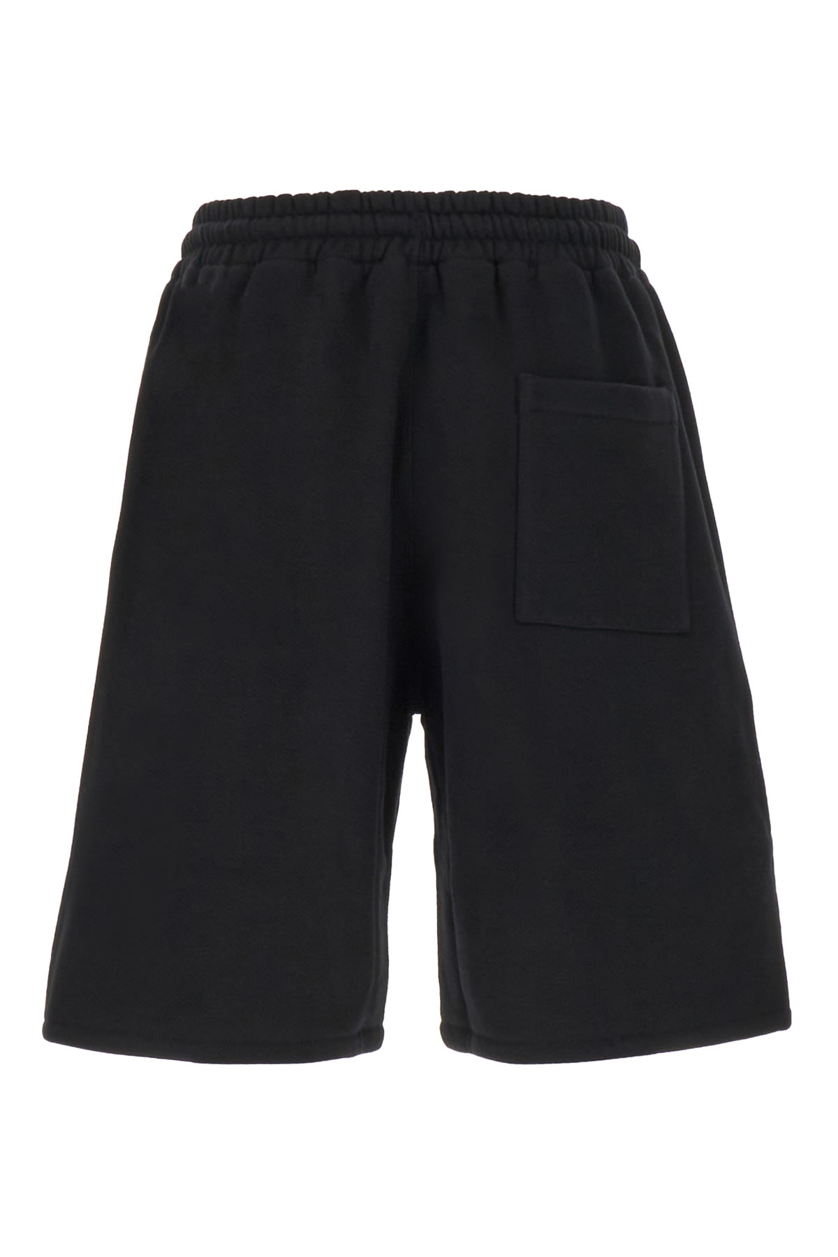 Shop Off-white Black Cotton Bermuda Shorts In Nero