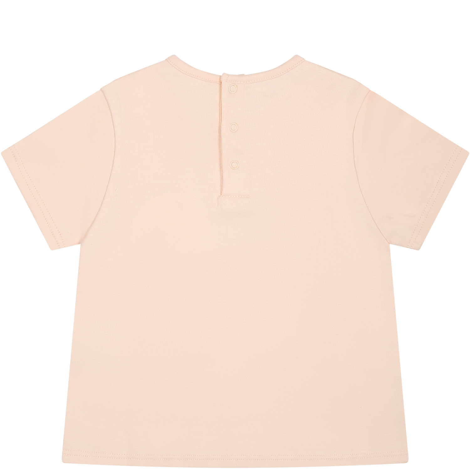 Shop Chloé Pink T-shirt For Baby Girl With Logo