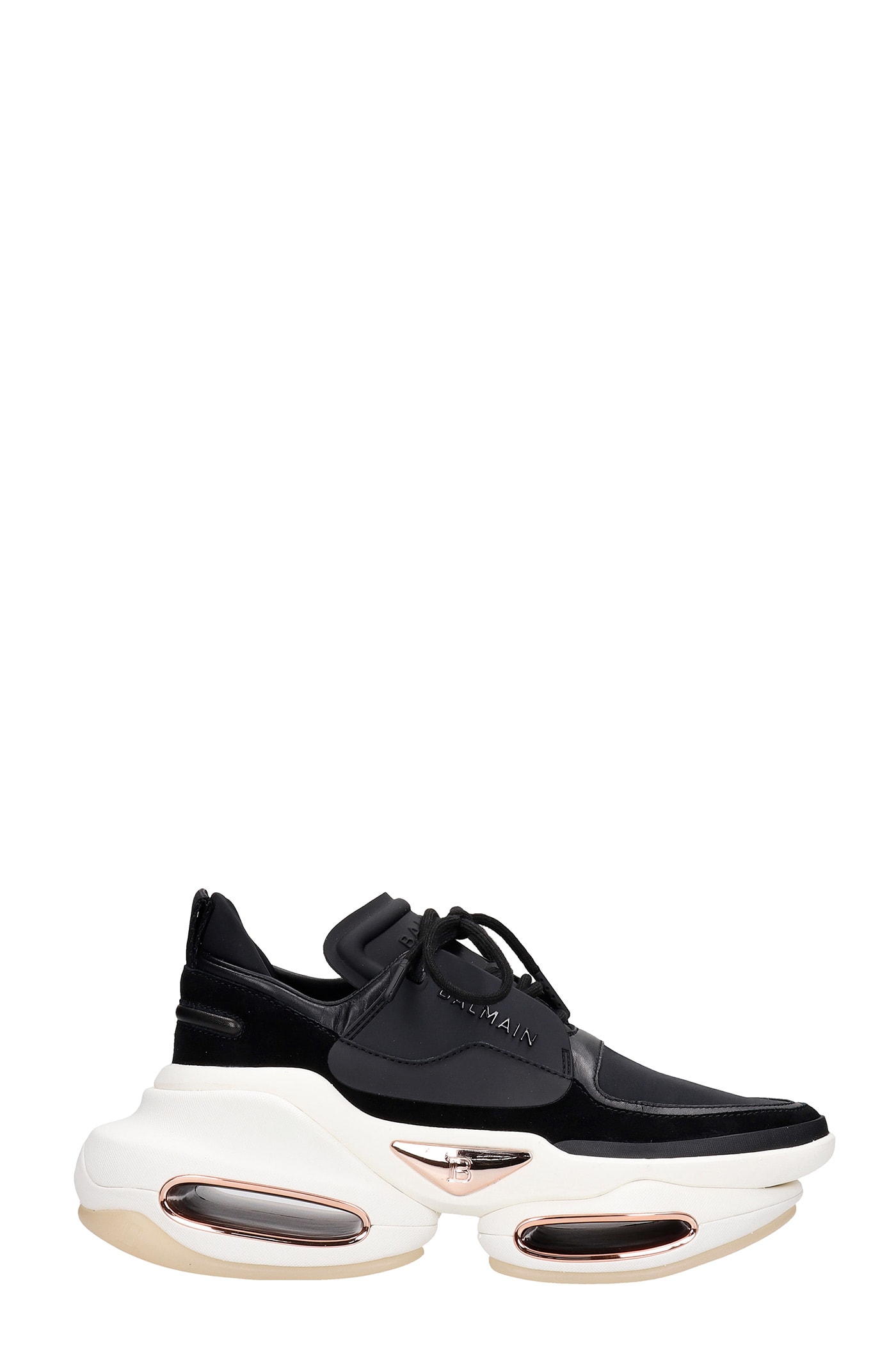 Balmain B-bold Low-top Sneakers In Black