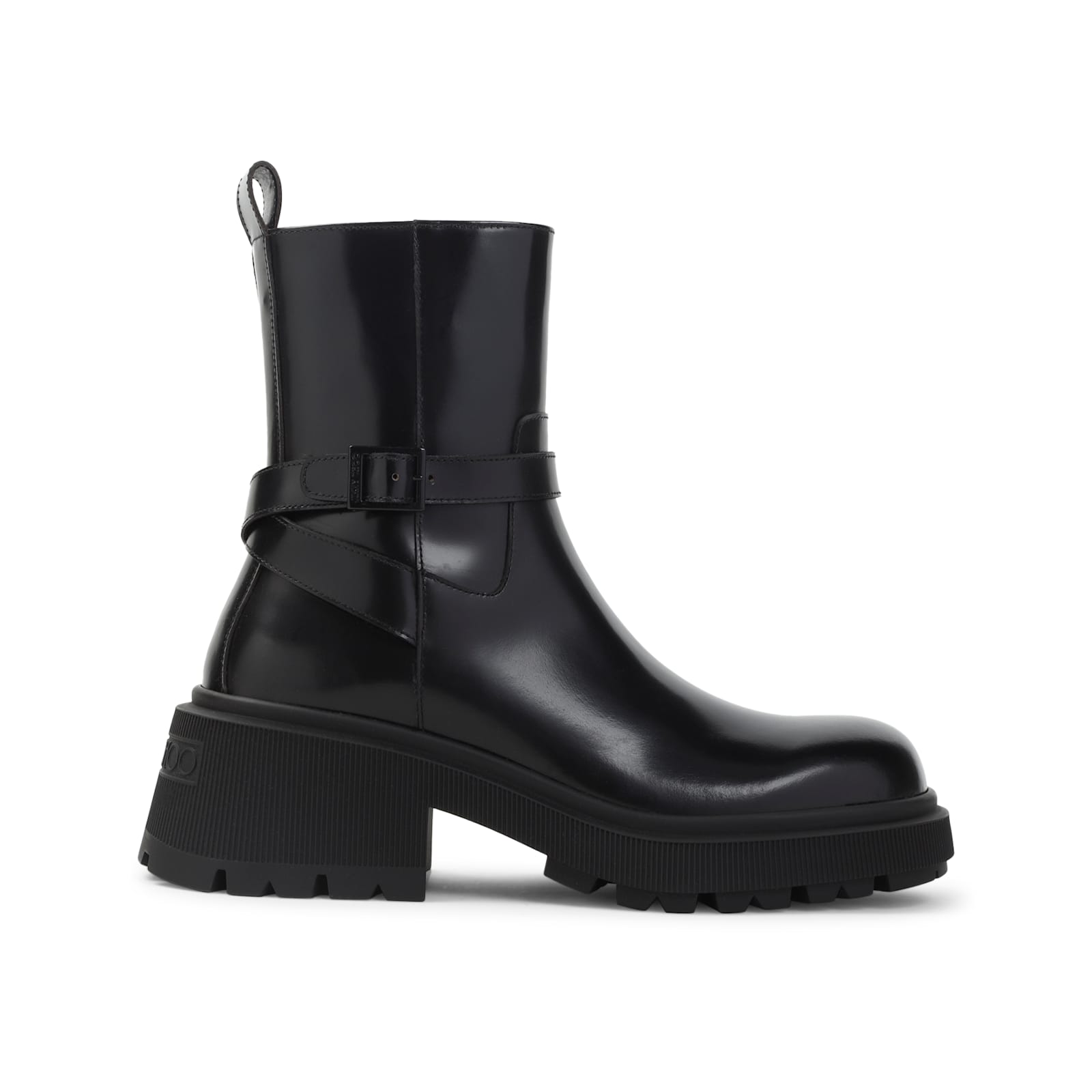 Jimmy Choo Soft Box Calf Conny Flat Boots Women In Black