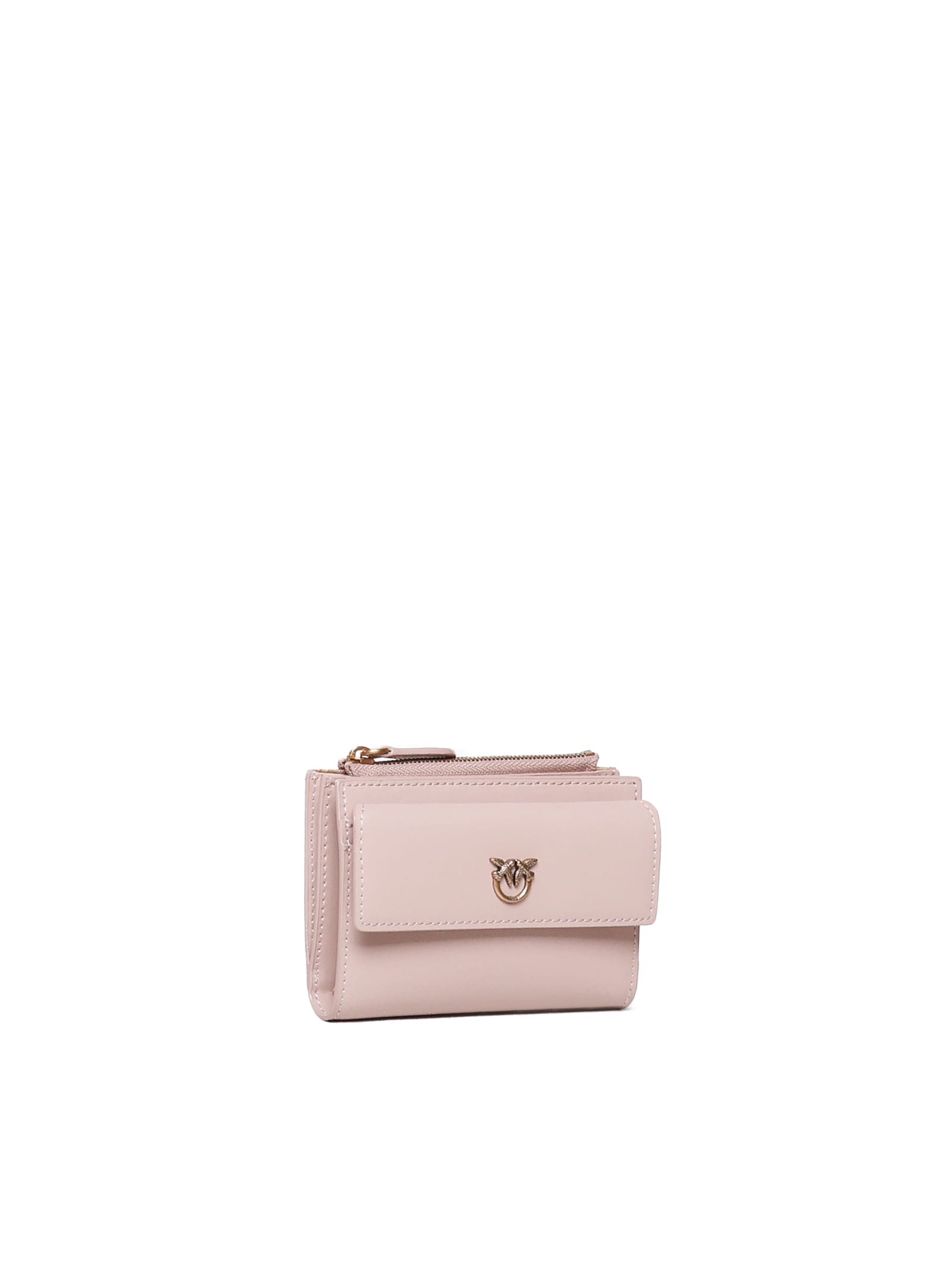 Shop Pinko Wallet With Front Pocket In Pink