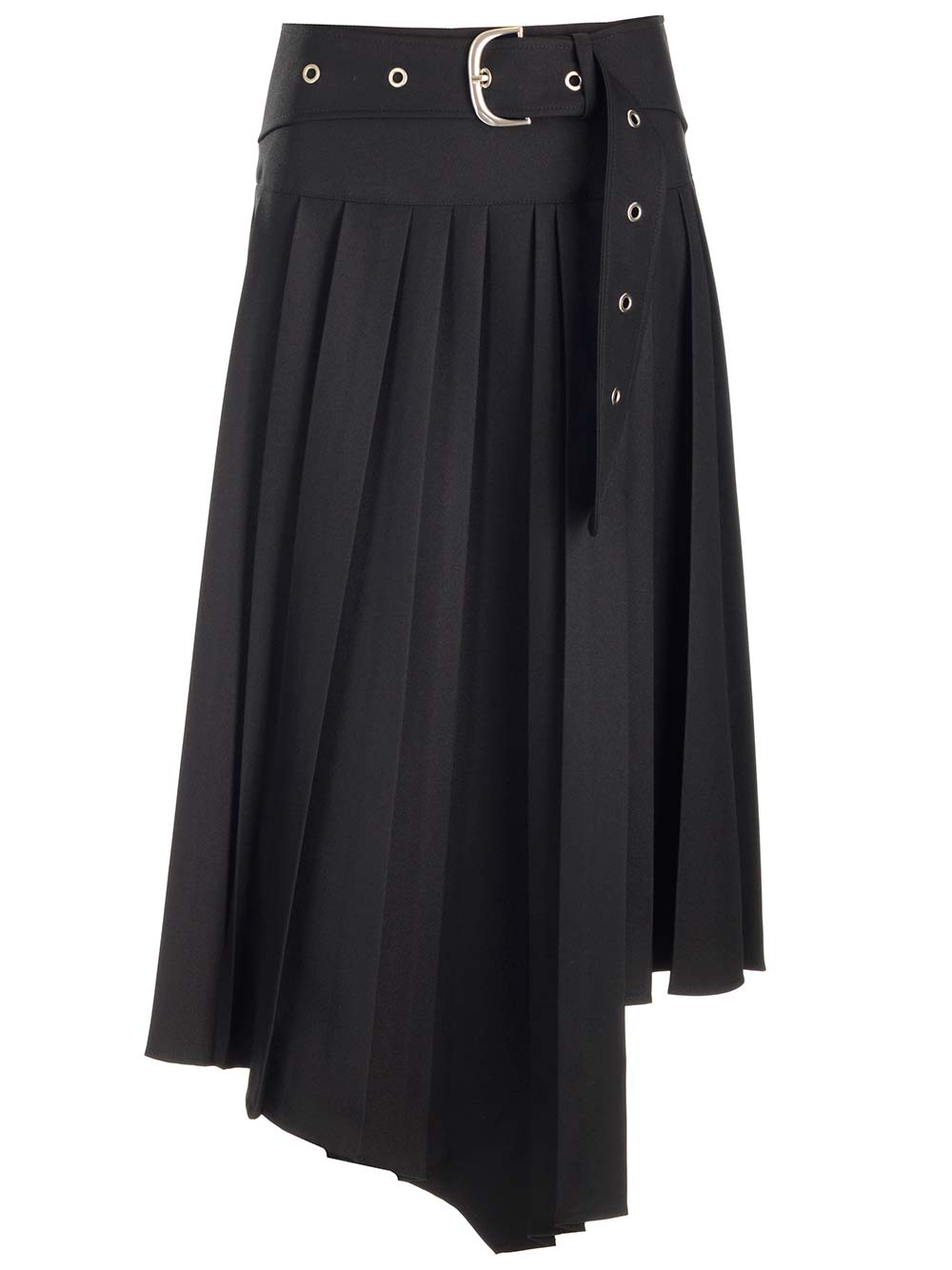 Shop Off-white Pleated Skirt In Black
