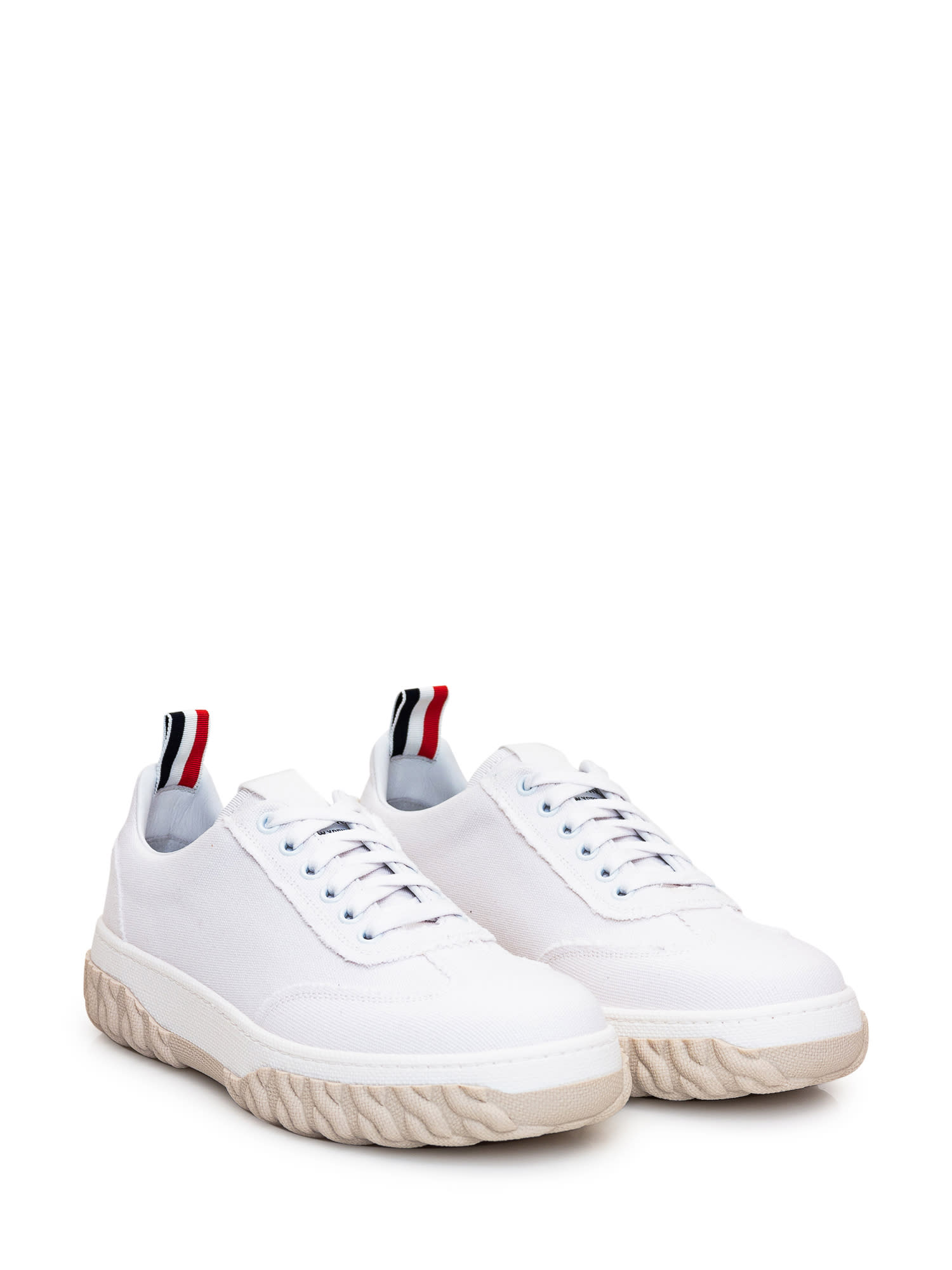 Shop Thom Browne Field Sneaker In White