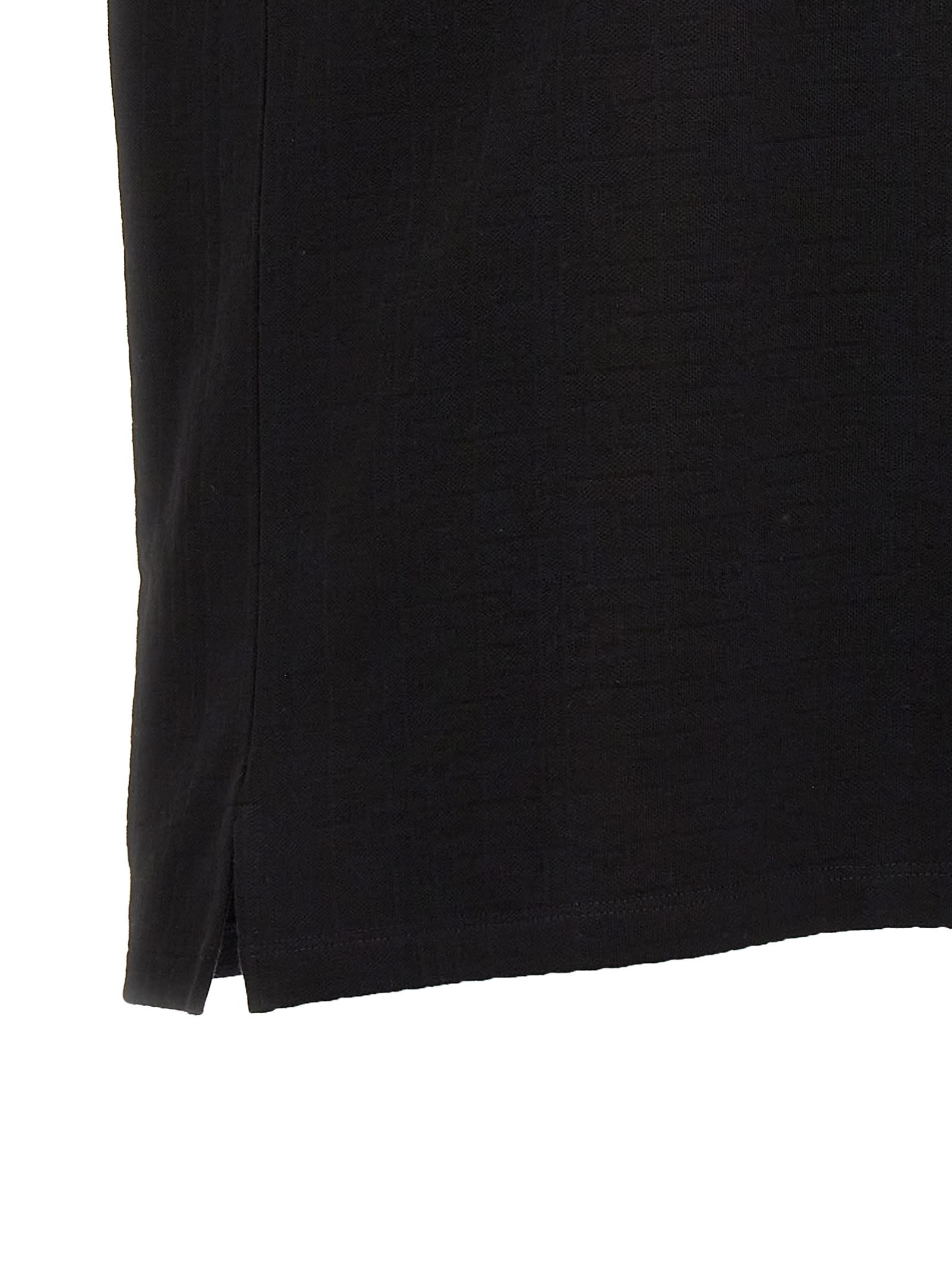 Shop Balmain Monogram Polo Shirt In Black