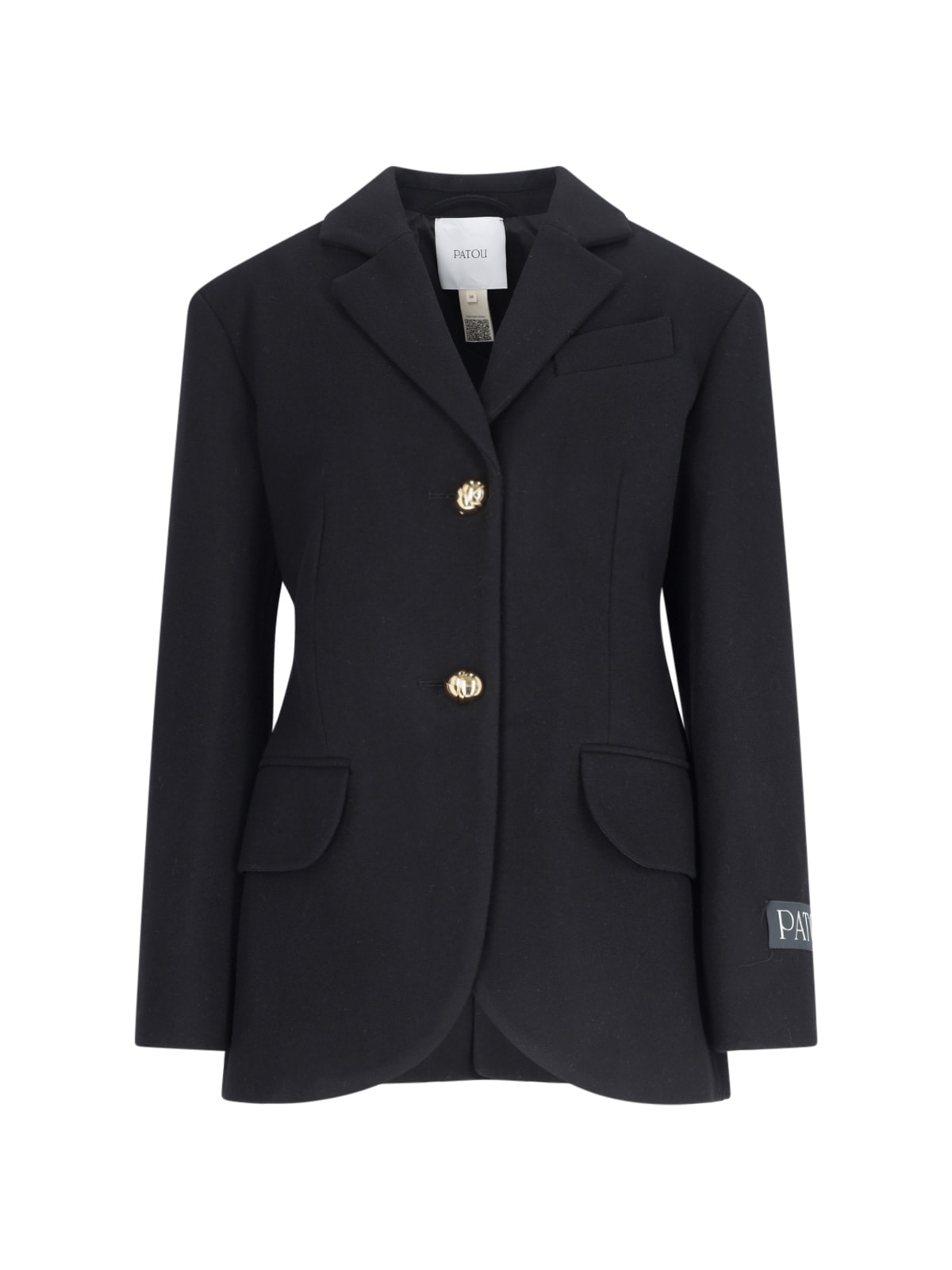 Shop Patou One-breasted Jacket In Black