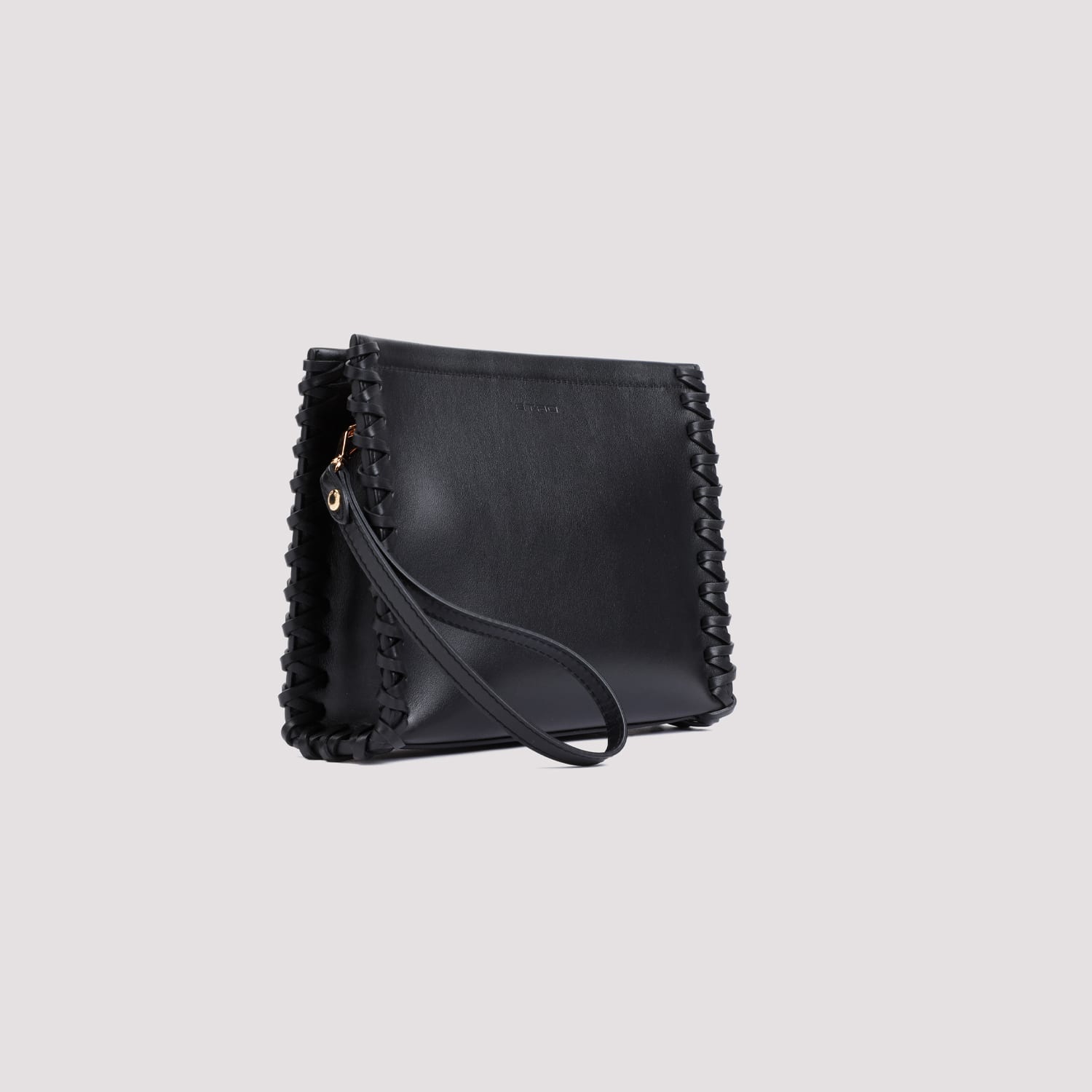 Shop Etro Leather Pouch In Nero