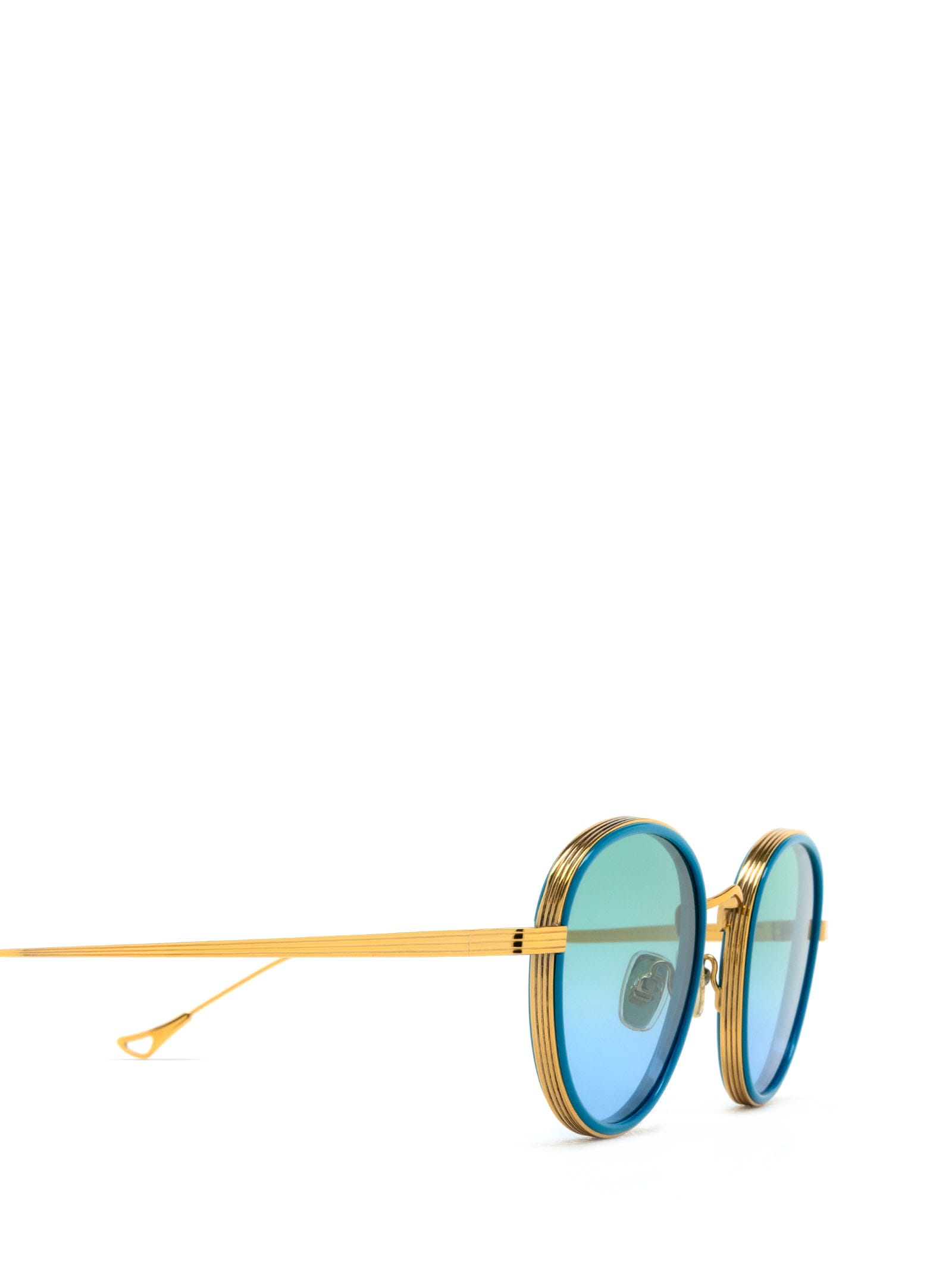 Shop Eyepetizer Flame Petrol Blue Matt Sunglasses