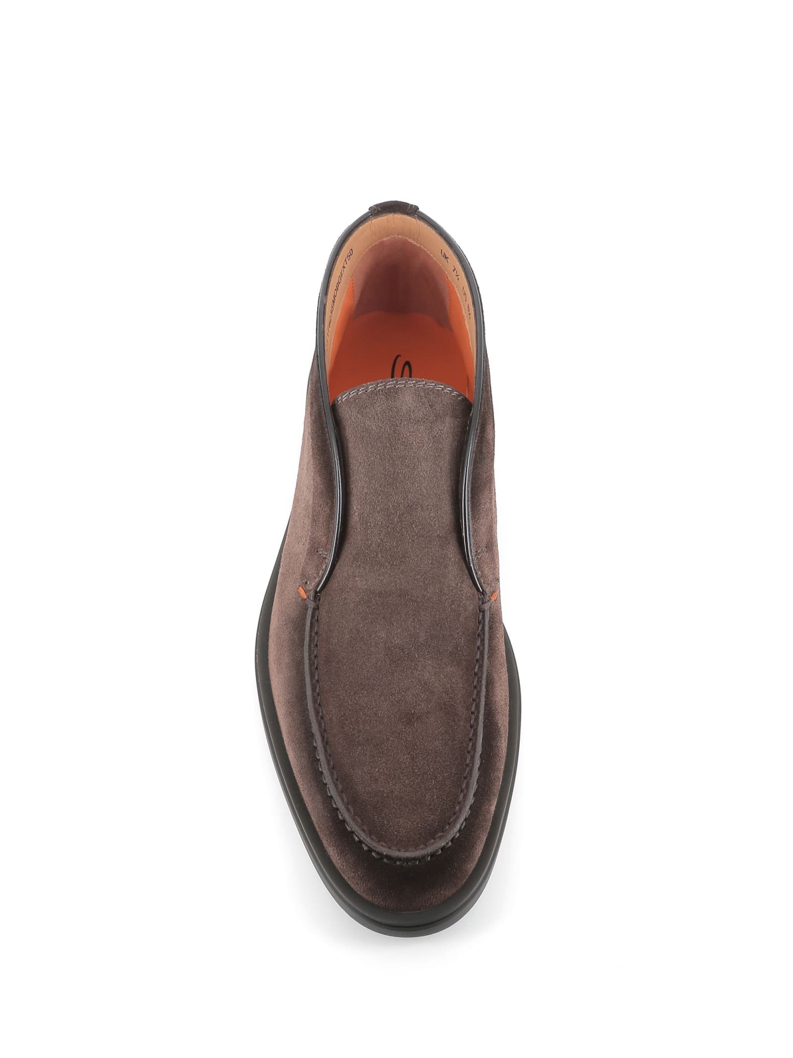 Santoni Desert Round-toe Slip-on Boots In Brown