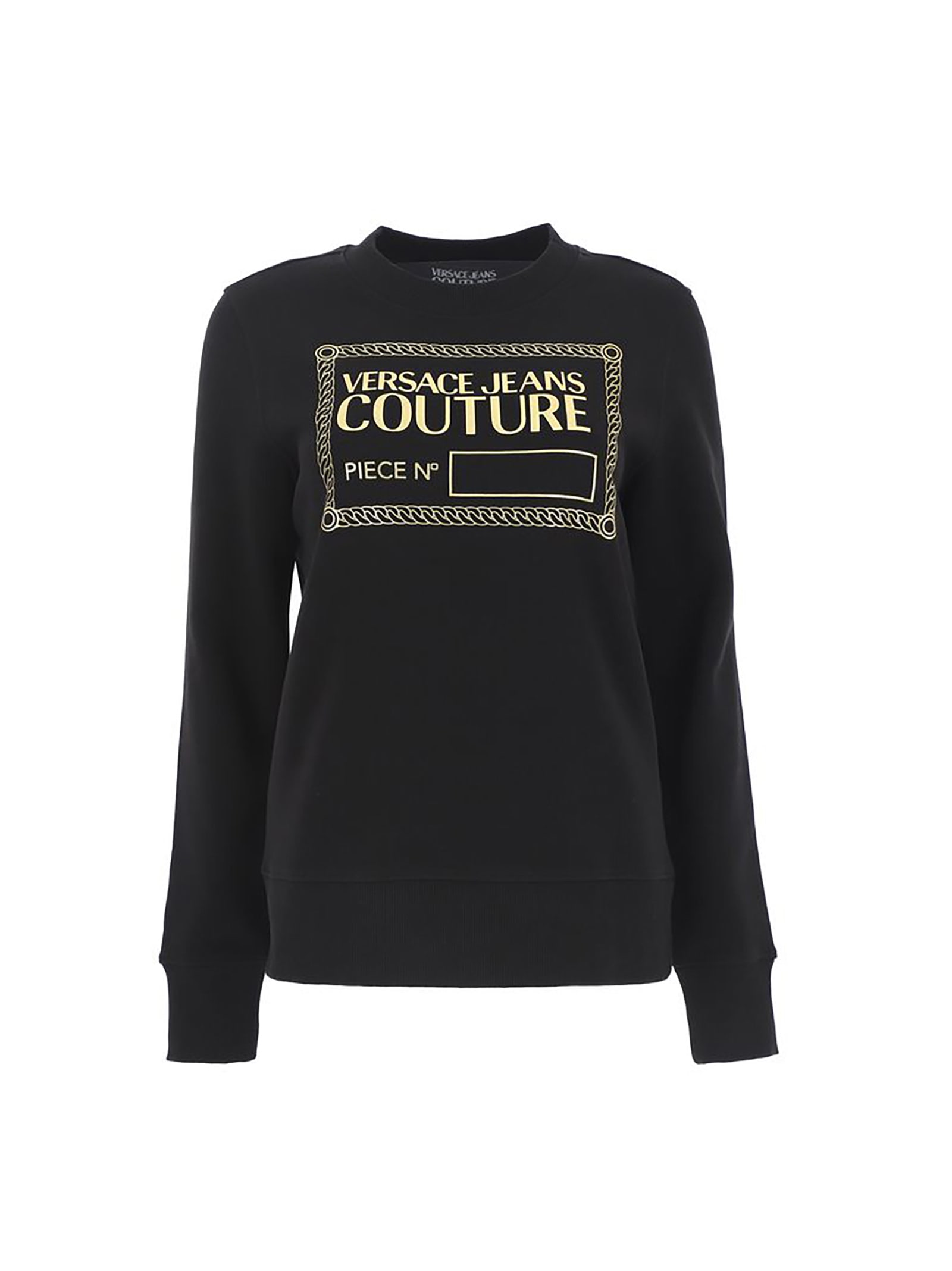 Versace Jeans Couture Cotton Sweatshirt With Piece Number Foil
