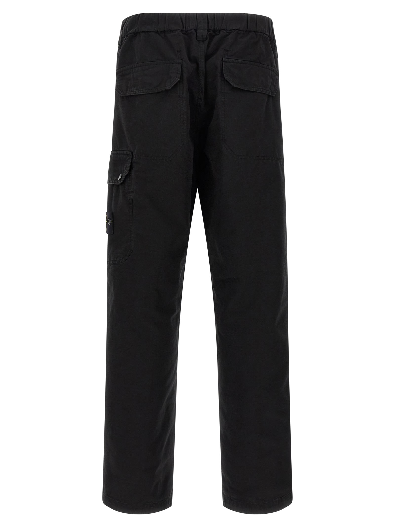 Stone Island Cotton Regular Fit Pants In Black