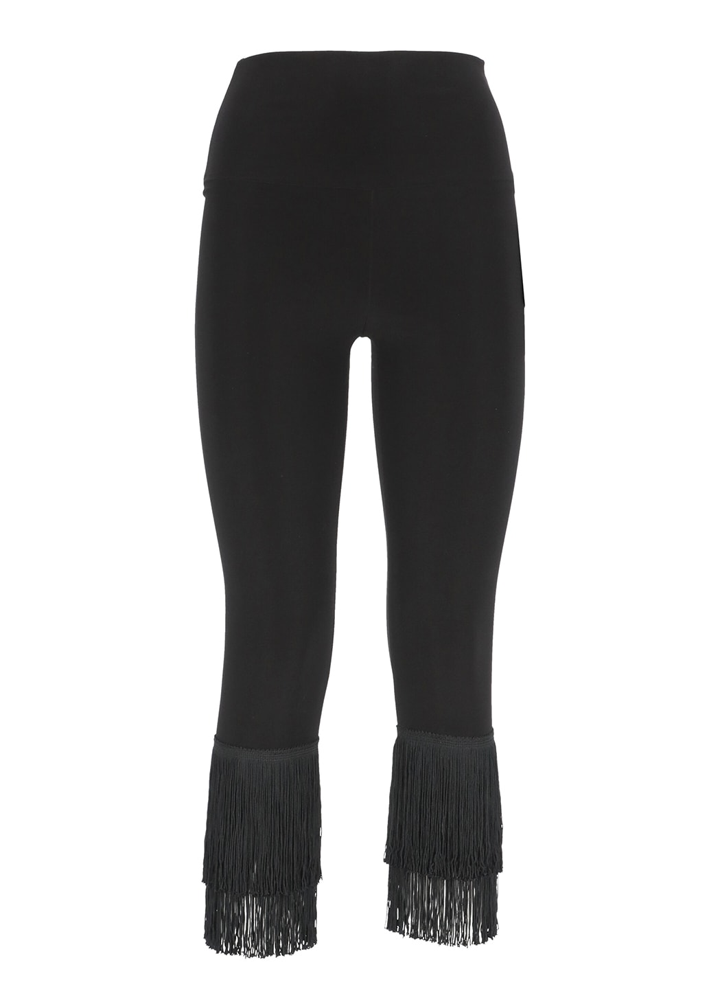 Norma Kamali Leggings With Fringes In Black