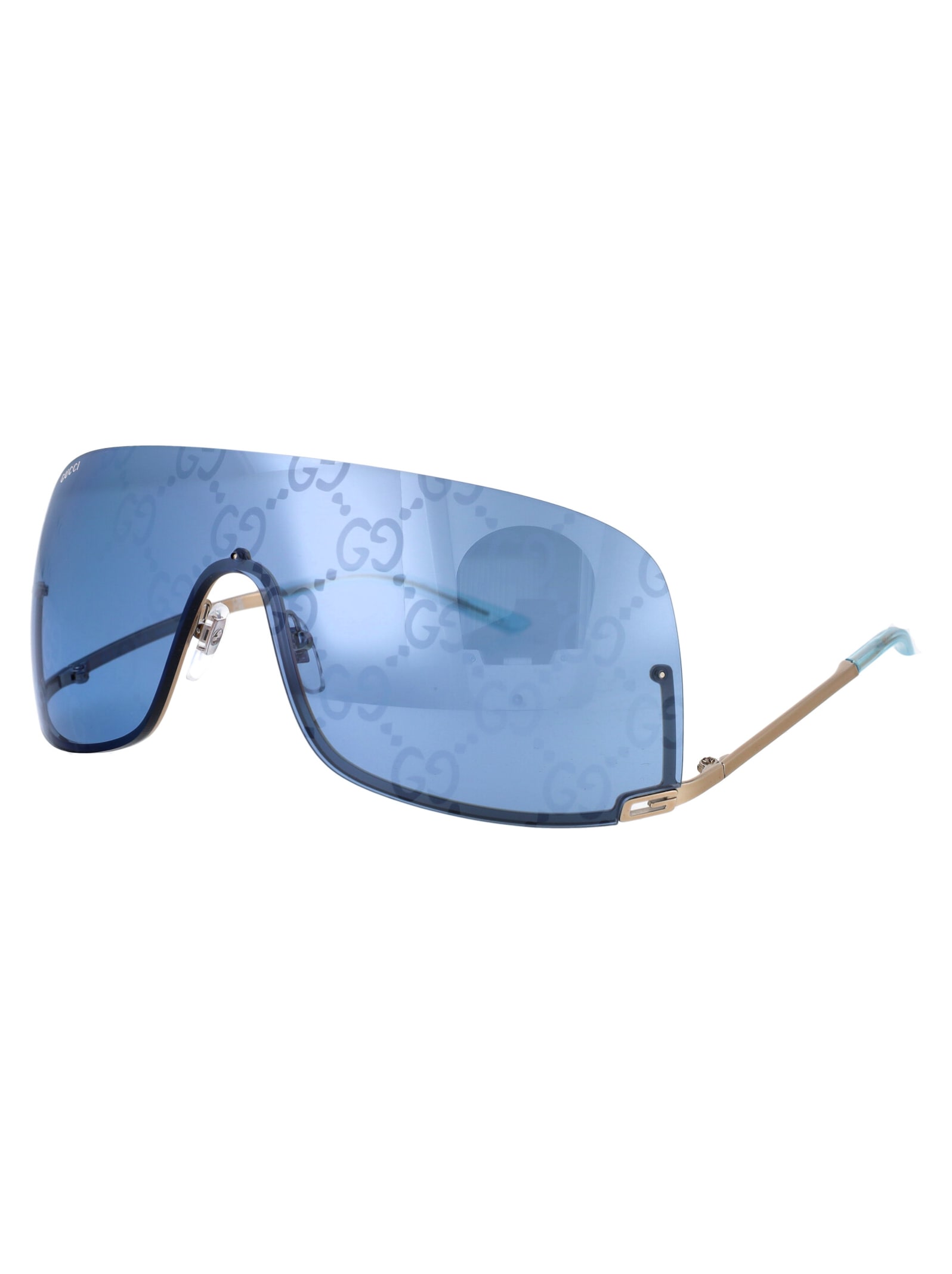 Shop Gucci Gg1560s Sunglasses In 003 Grey Grey Blue