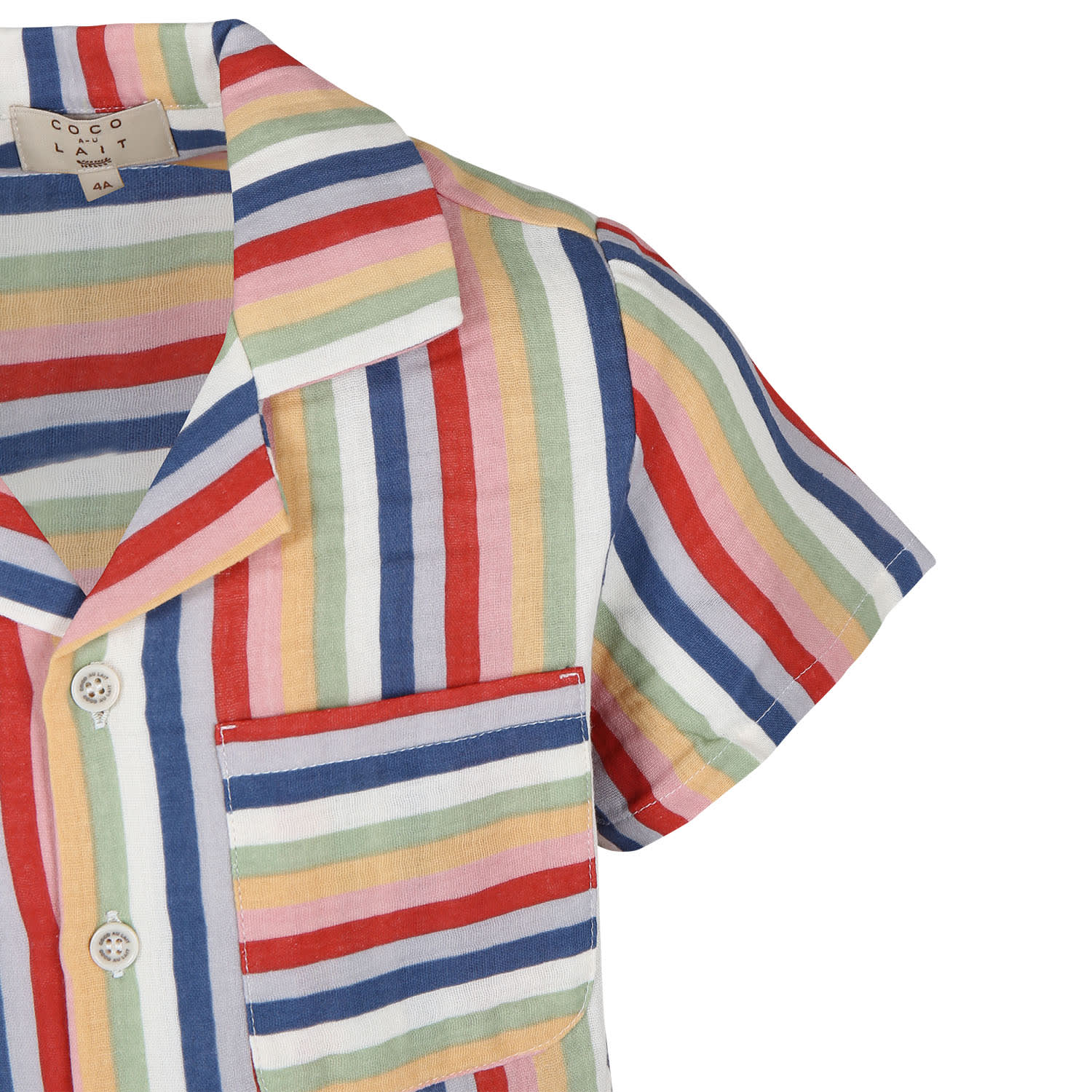 Shop Coco Au Lait Multicolor Shirt For Kids With Stripes Pattern