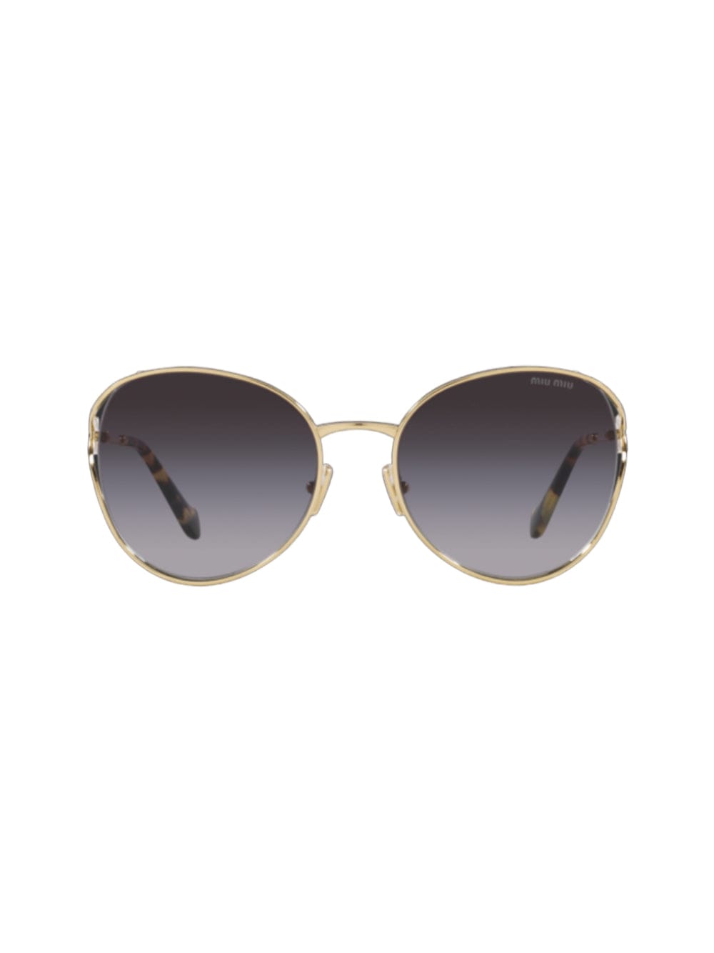 Shop Miu Miu 0mu 53ys - Gold Sunglasses