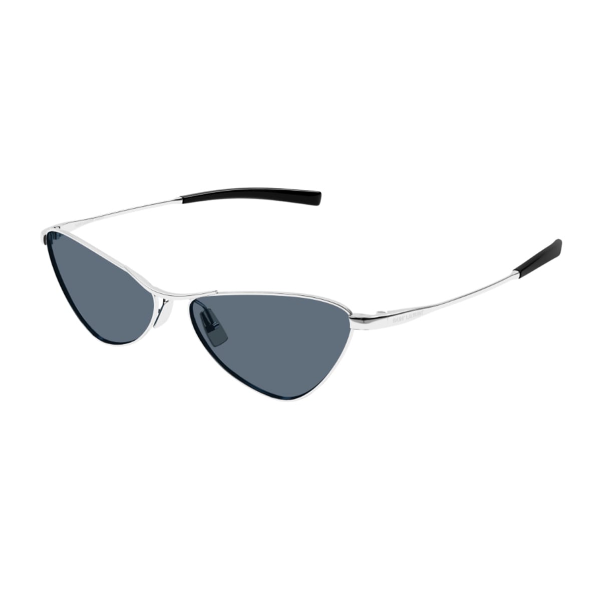 Saint Laurent Sl 830 Linea Sl Logo 003 Silver Blue Sunglasses In Metallic