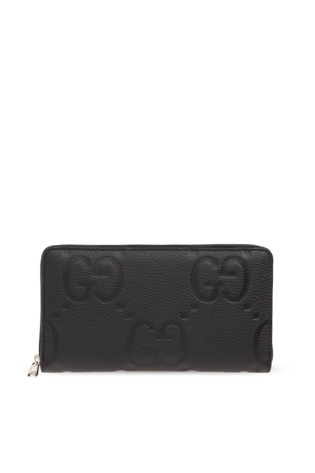 Gucci Logo Embossed Zip-around Wallet