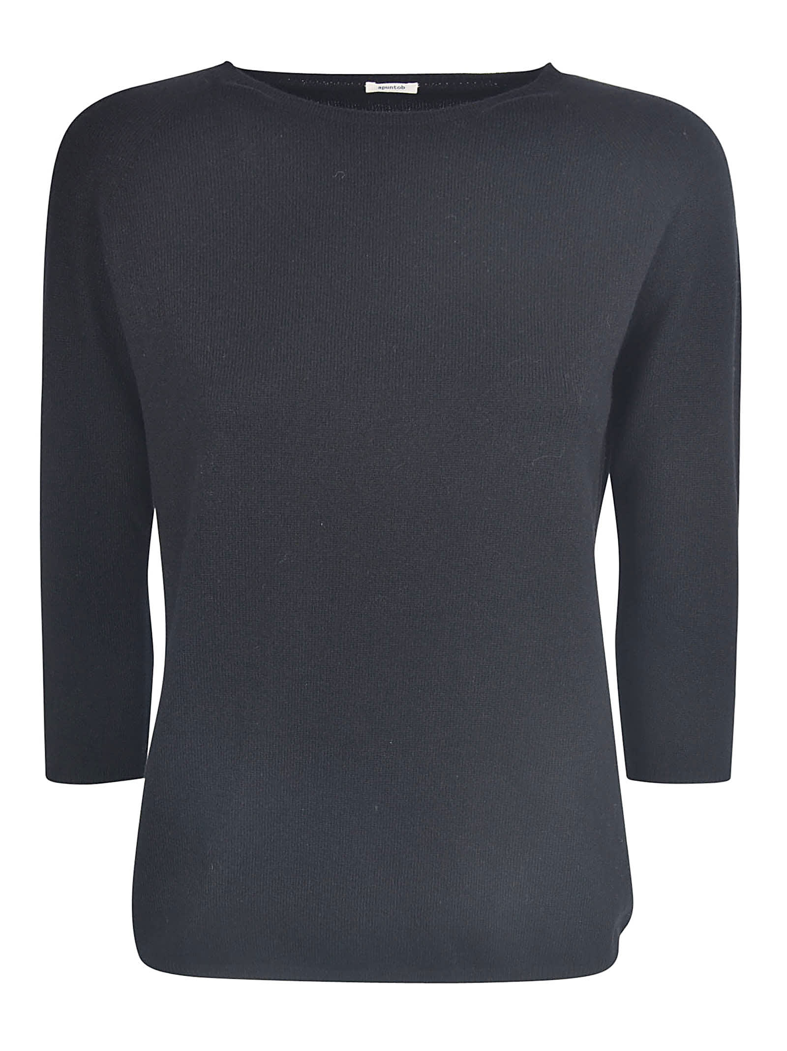A Punto B Quarter-length Sleeved Sweater In Black